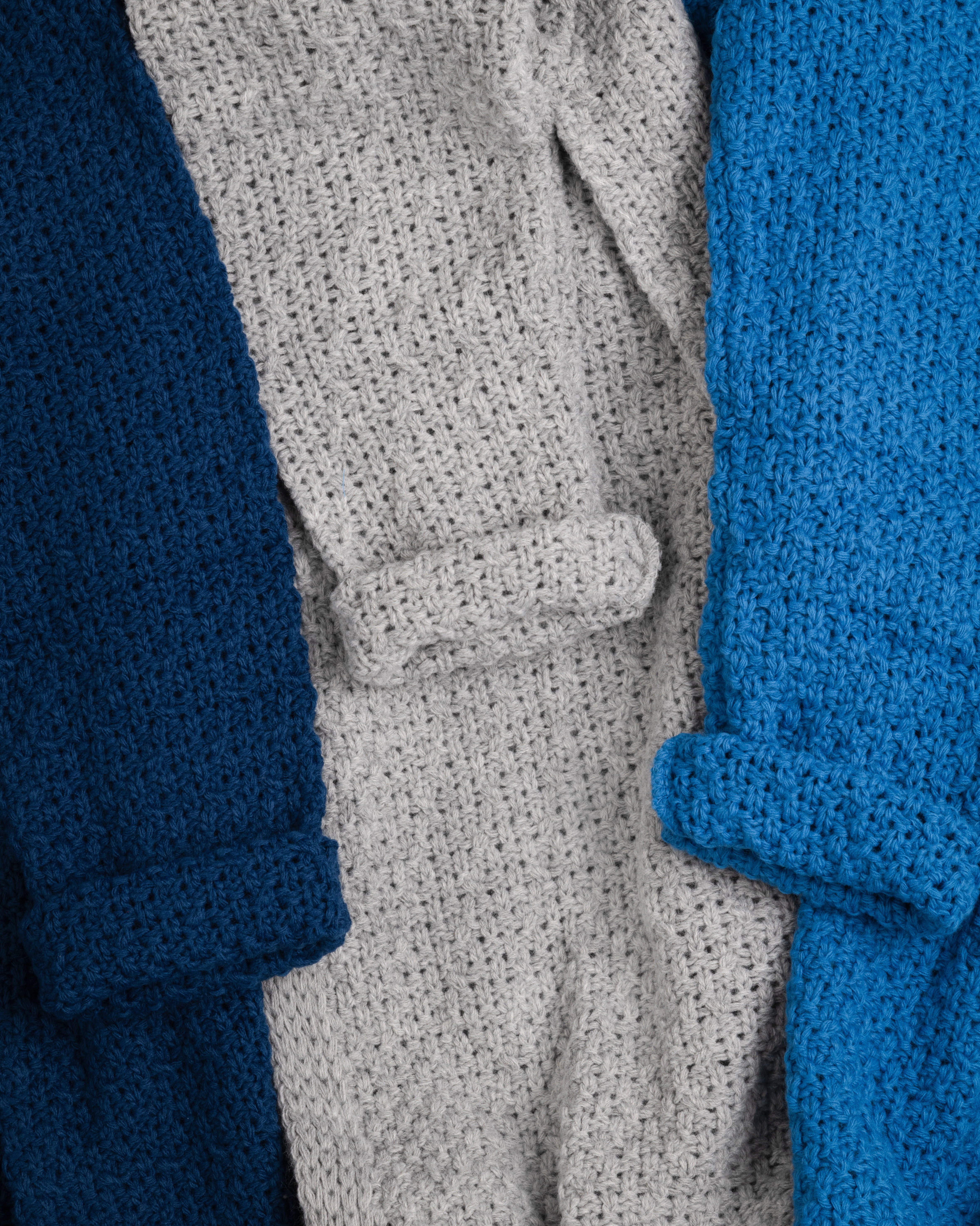 Luna Long Knitted Cardigan Light Grey - 36/38