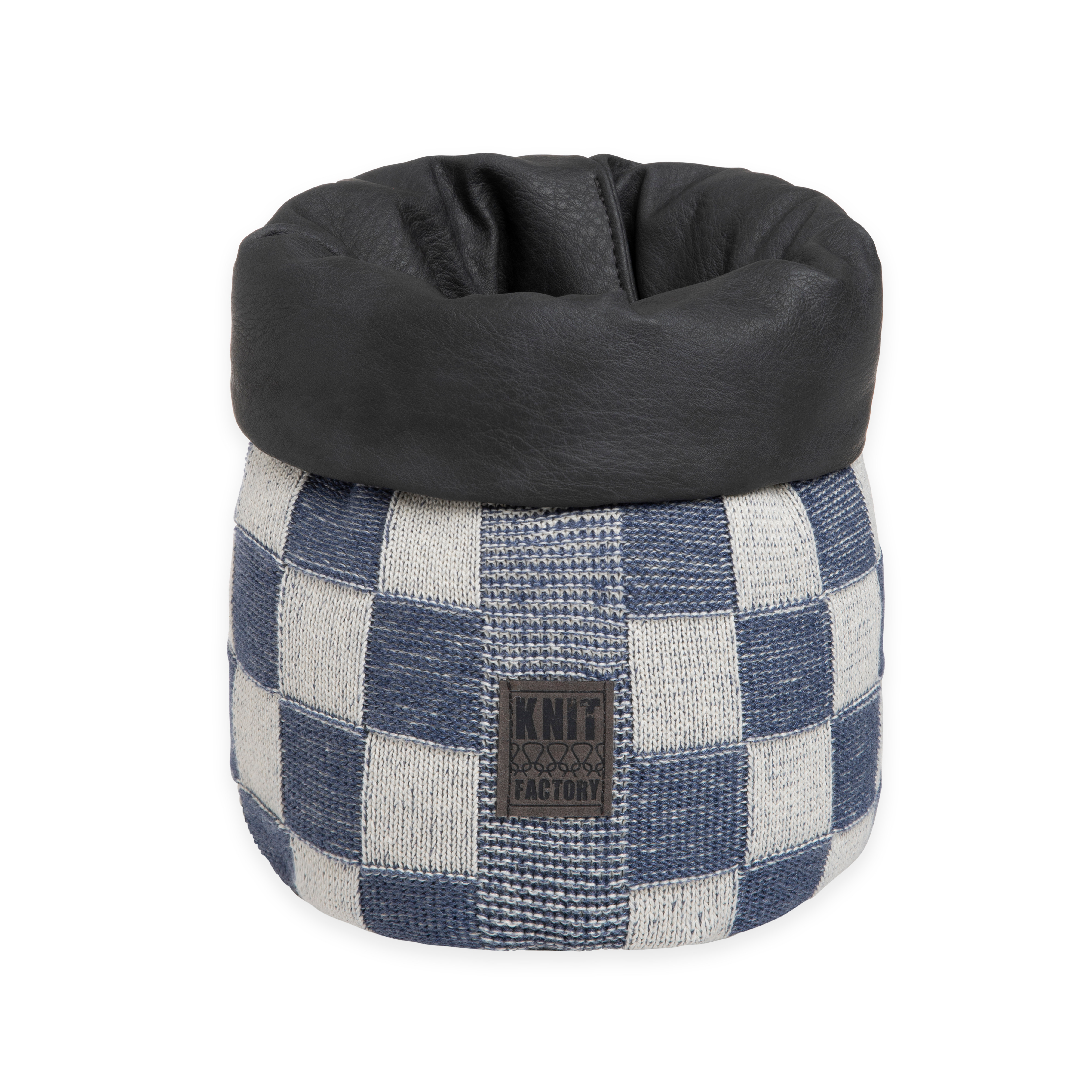 Korb Block Ecru/Jeans - 25 cm