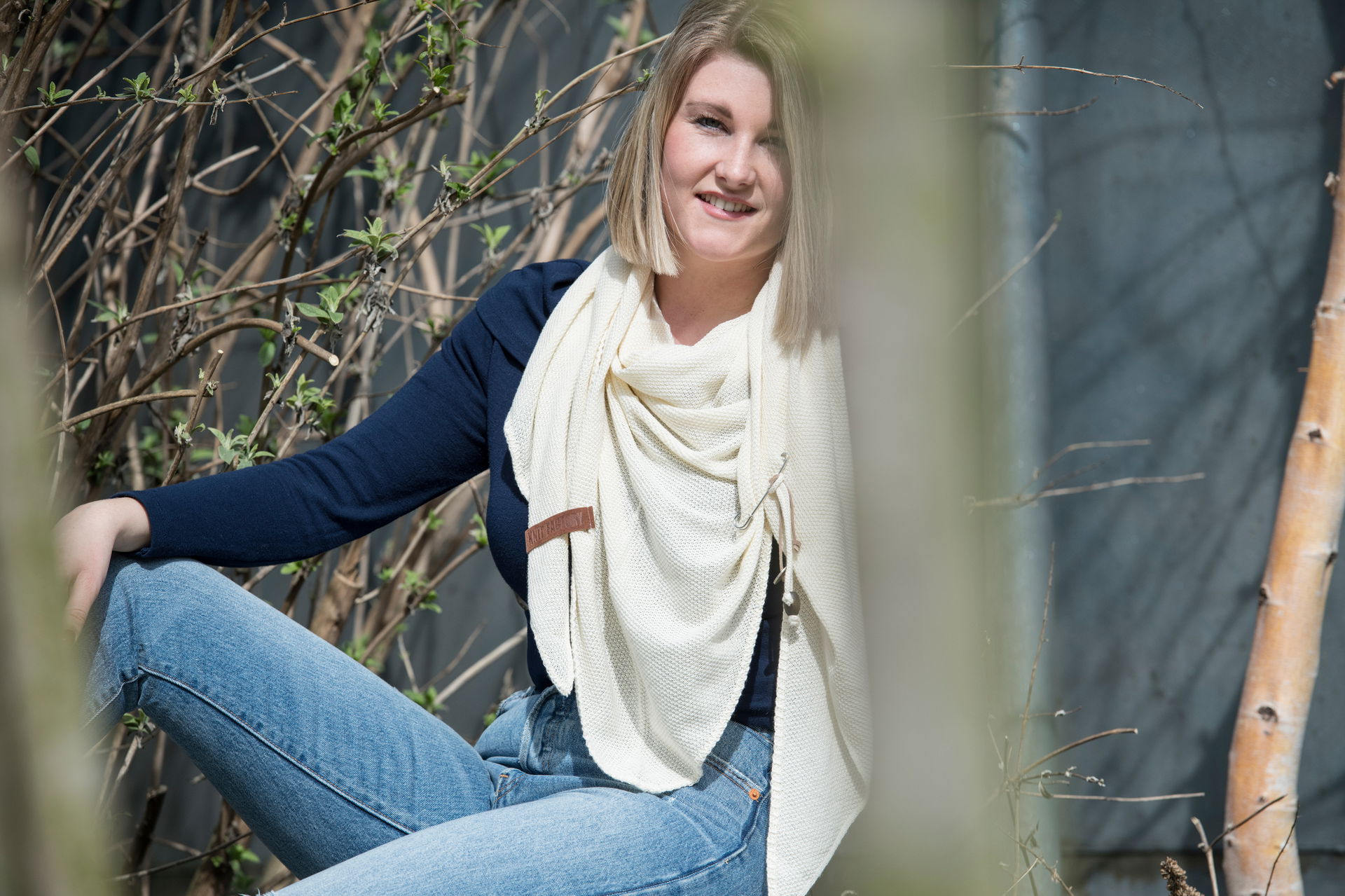 Lola Omslagdoek Ecru