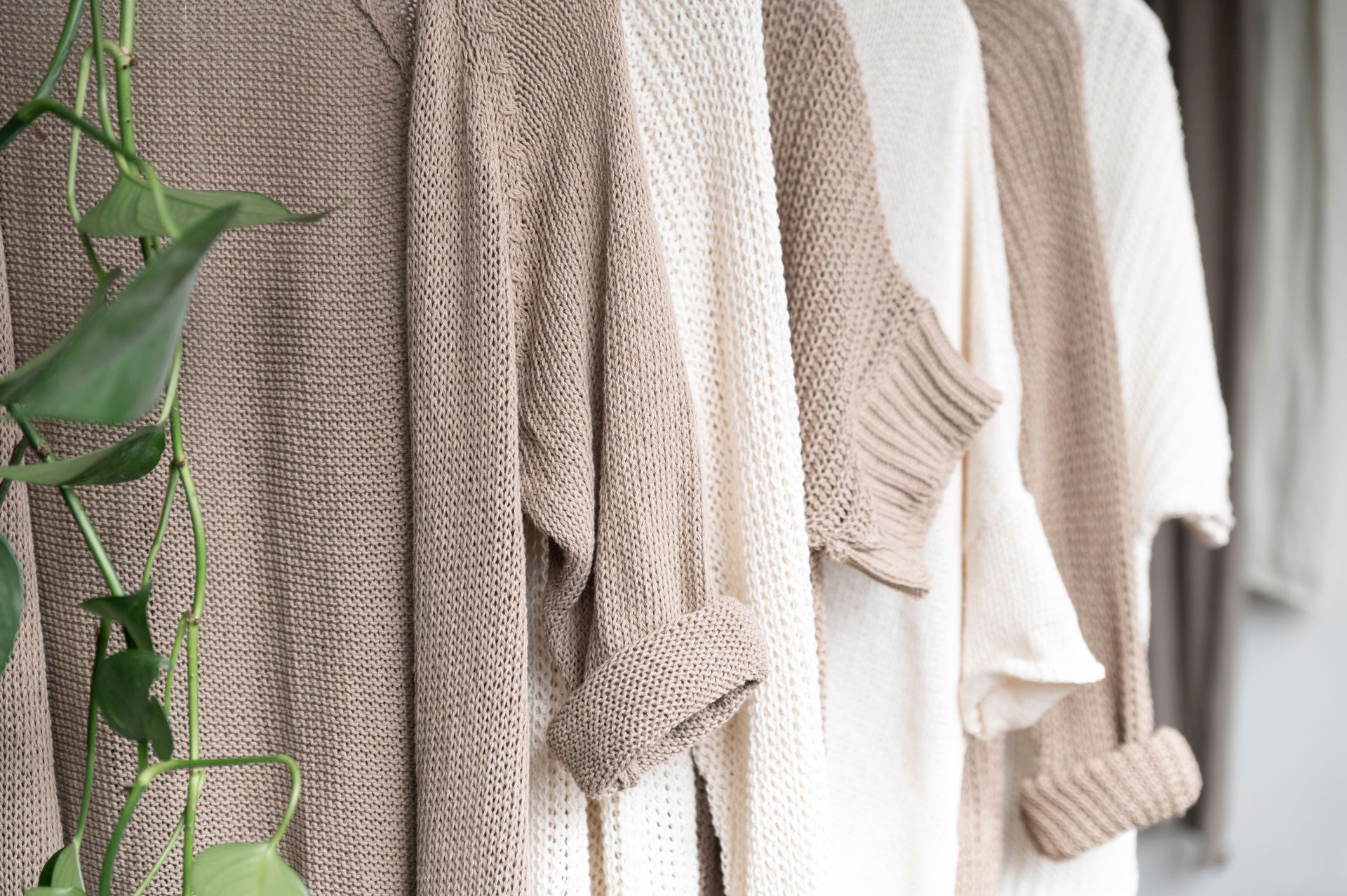 Jasmin Kort Gebreid Vest Linnen - 40/42