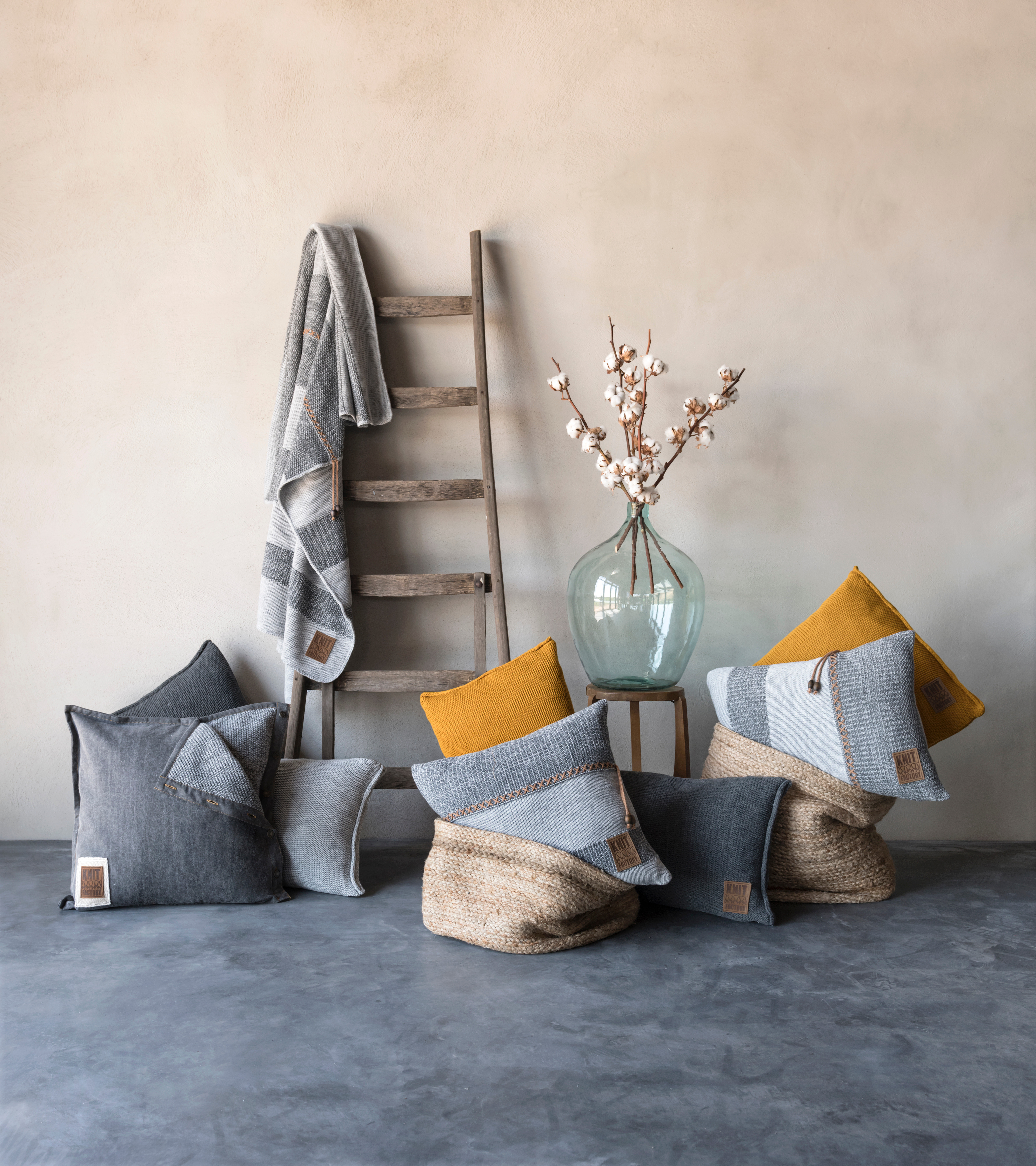 Roxx Cushion Beige/Marron - 50x50