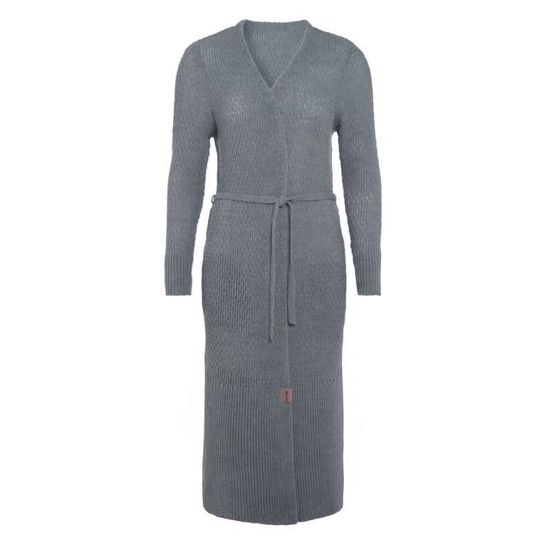 Gina Lange Strickjacke Stone Green - 40/42 - Mit Taschen