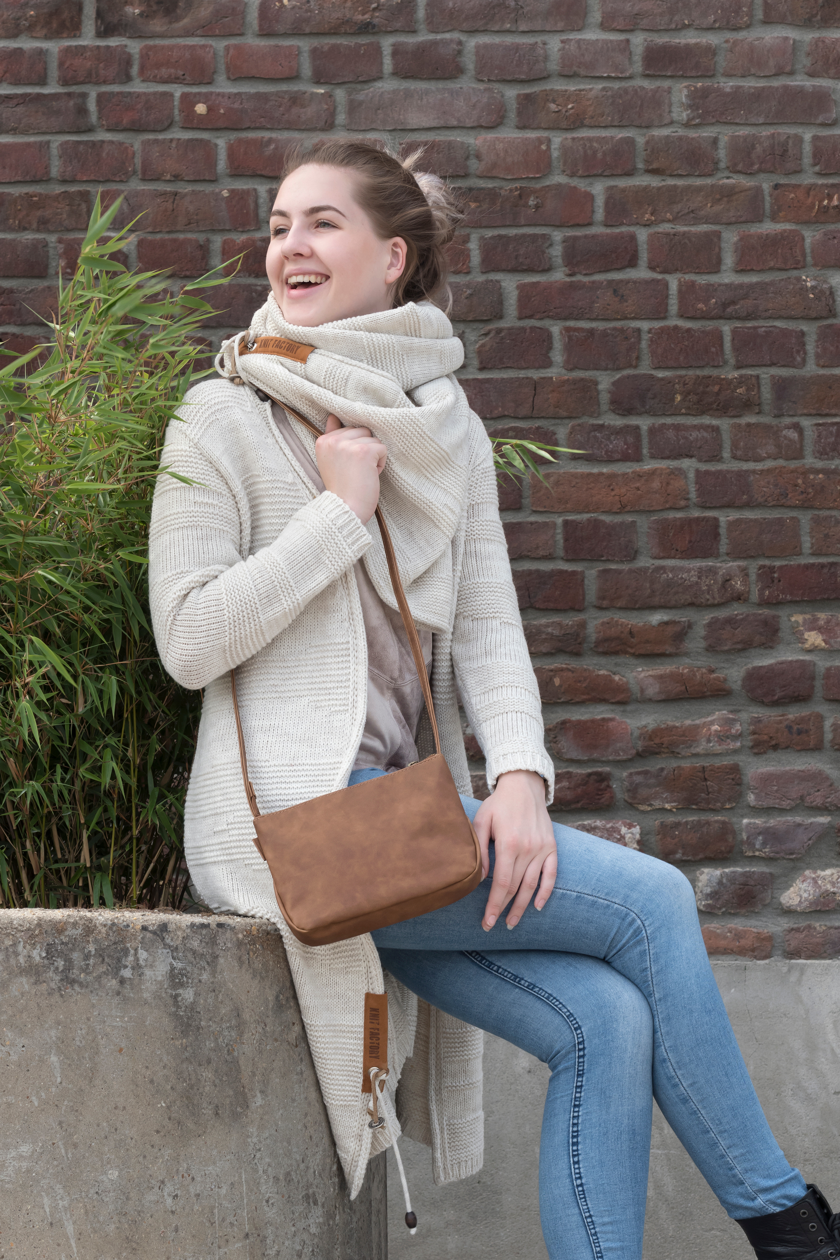 Sofia Sac Bandoulière Cognac