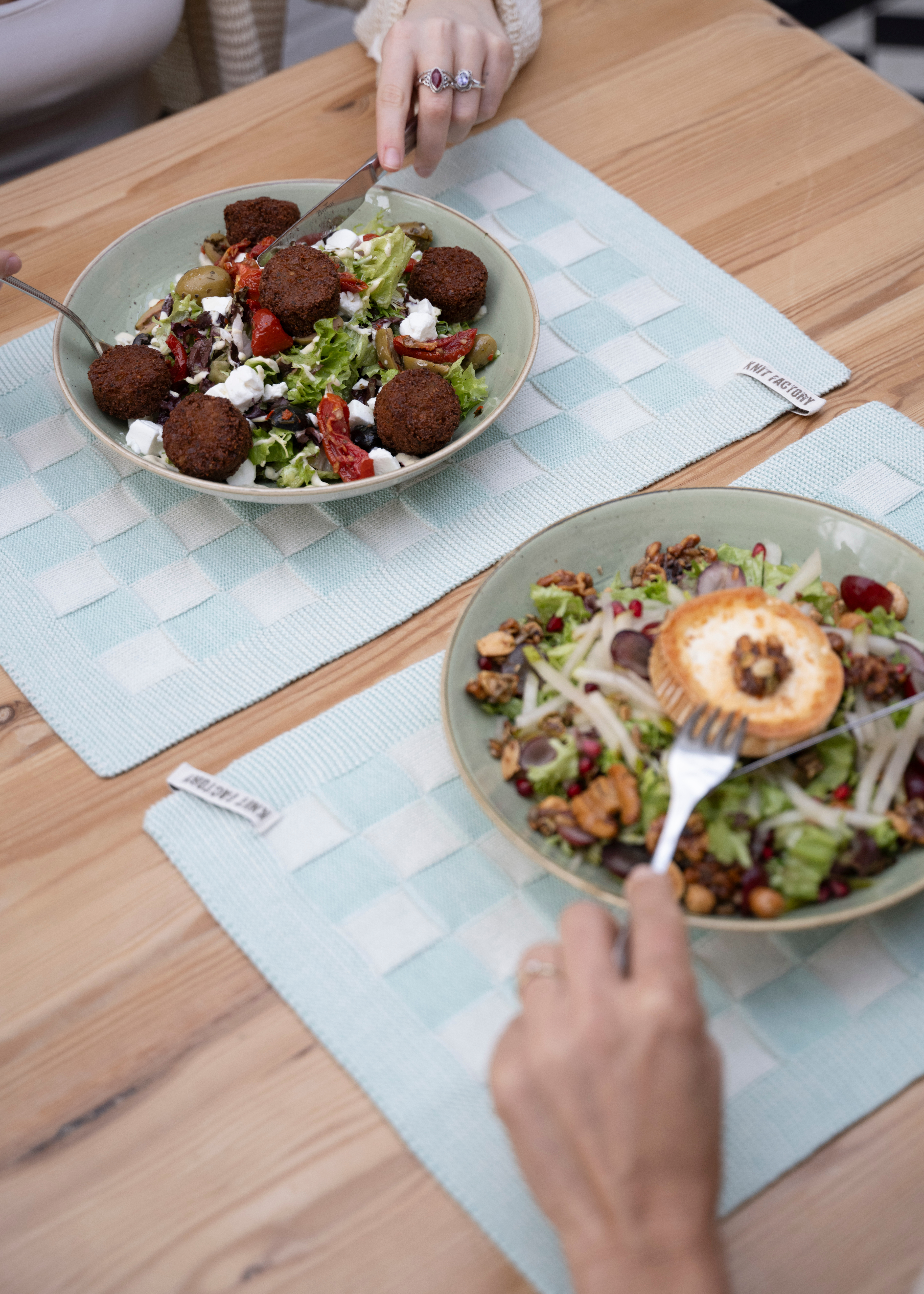 Placemat Block Ecru/Mint