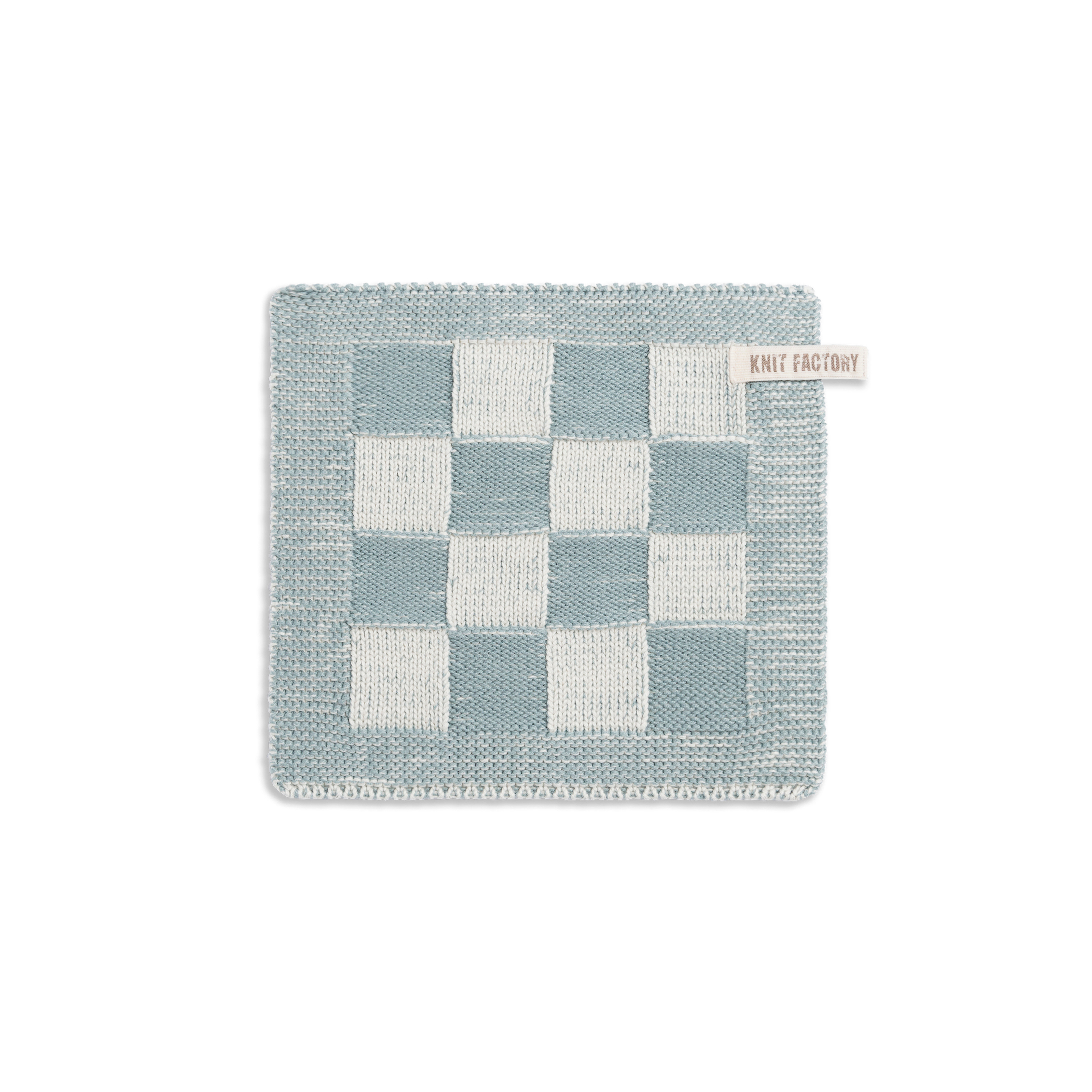 Potholder Block Ecru/Stone Green