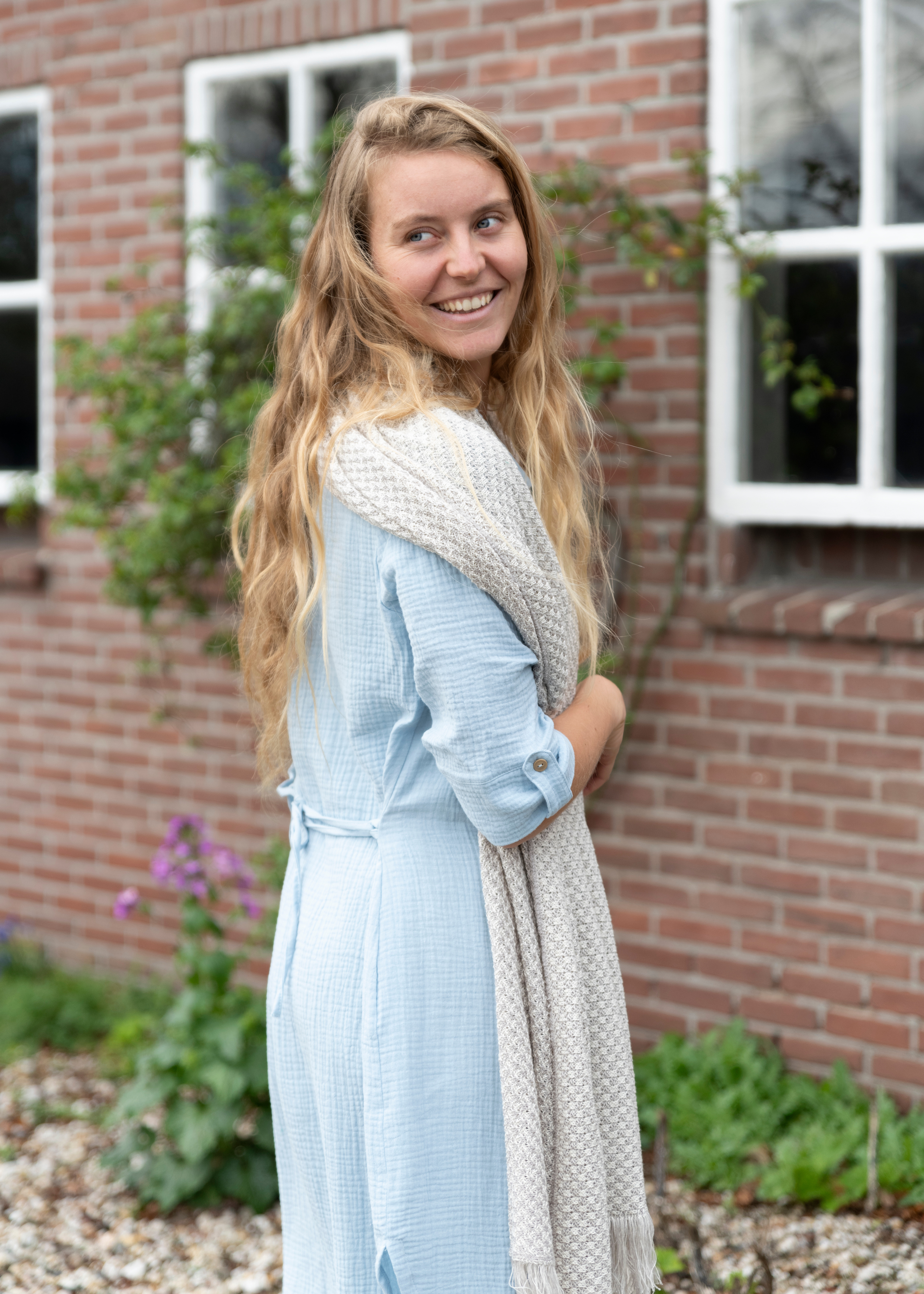 Astre Scarf Apricot/Ecru