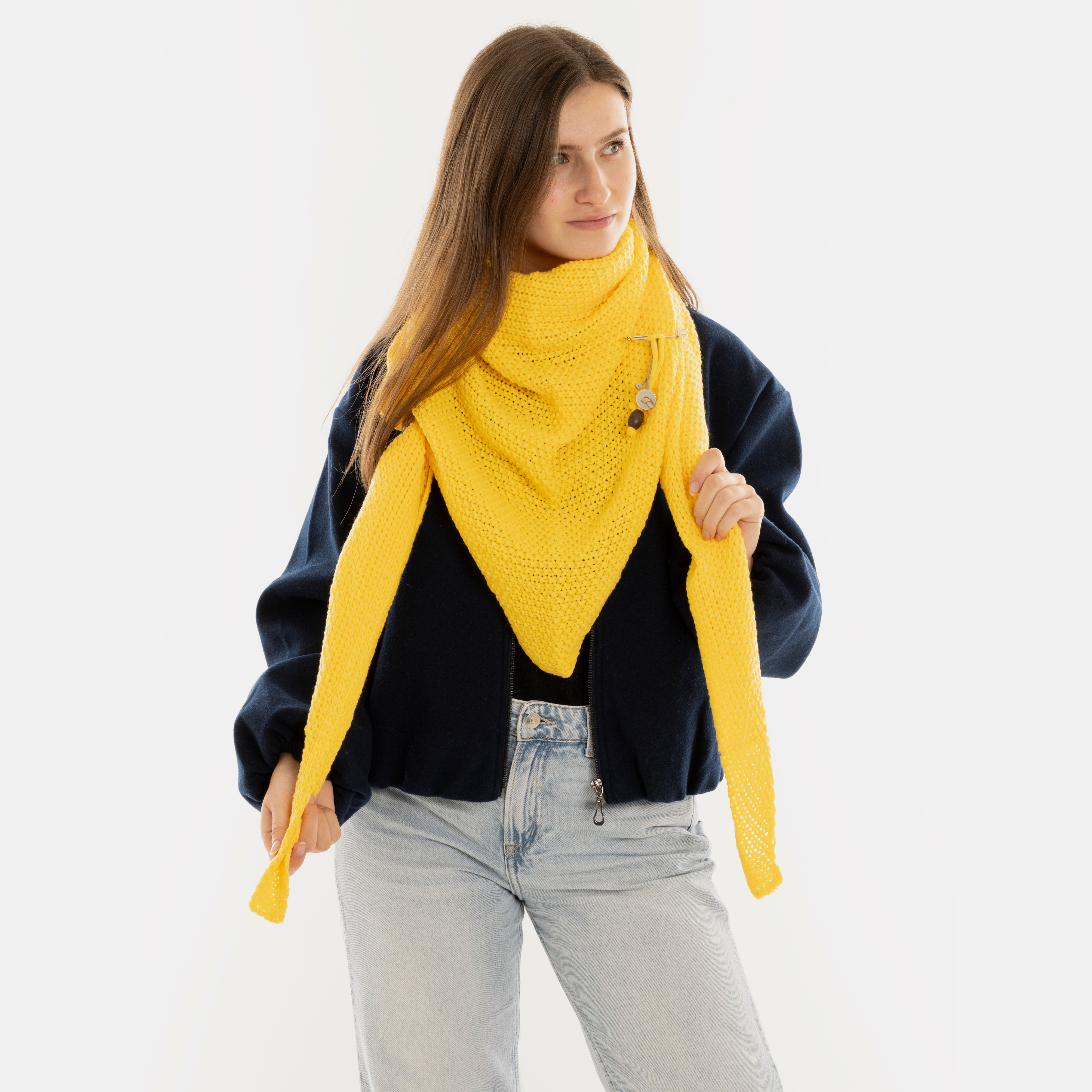 Coco Triangle Scarf Canario Yellow