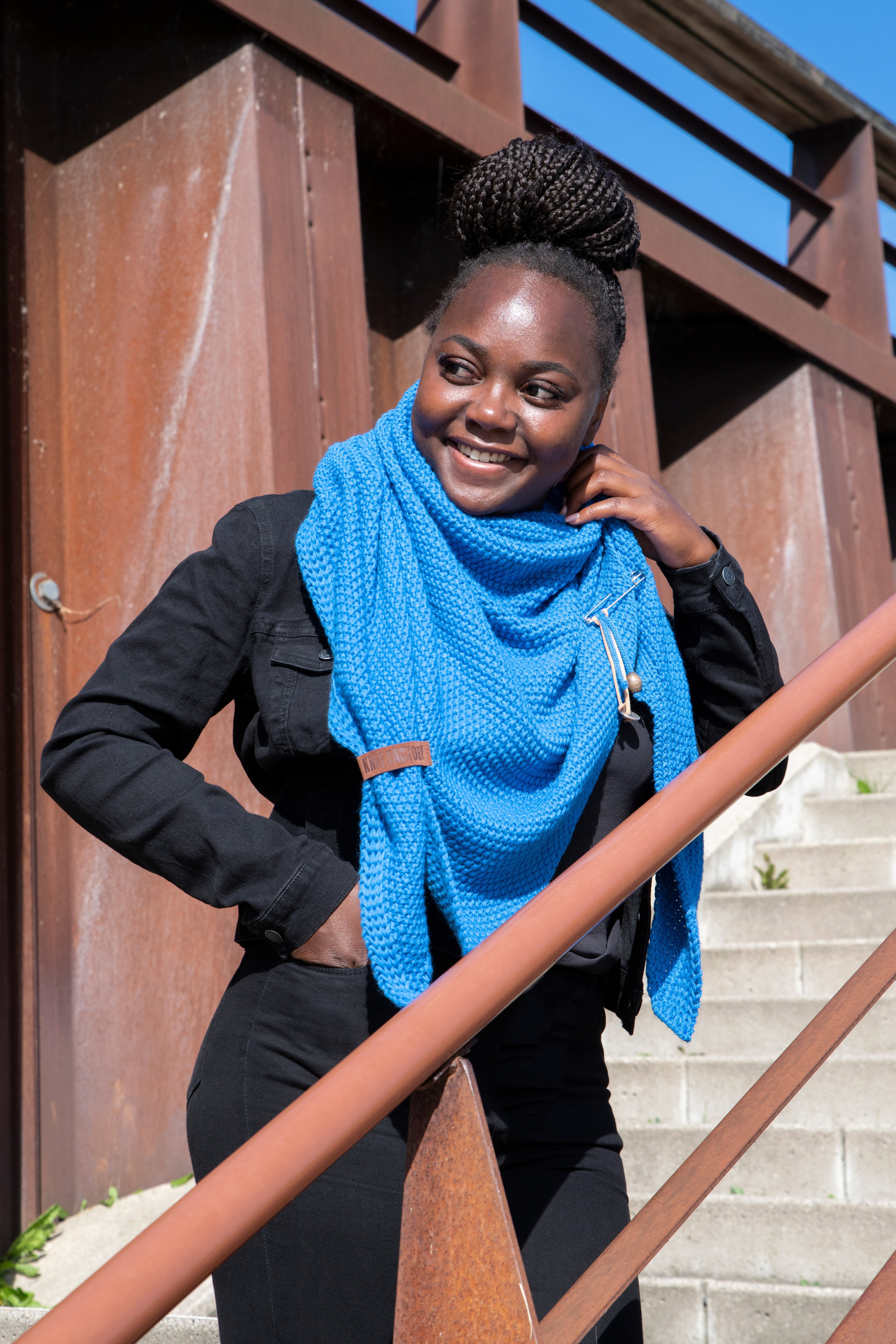 Coco Triangle Scarf Cobalt