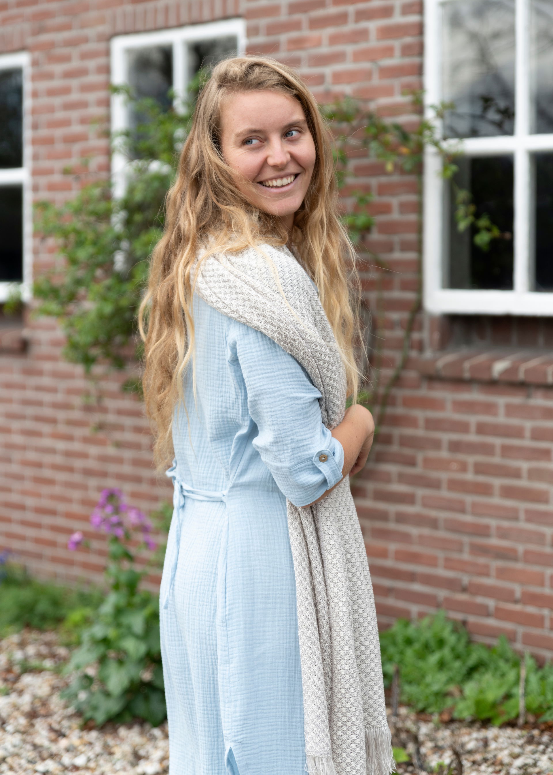 Astre Sjaal Spring Green/Kiezelgrijs