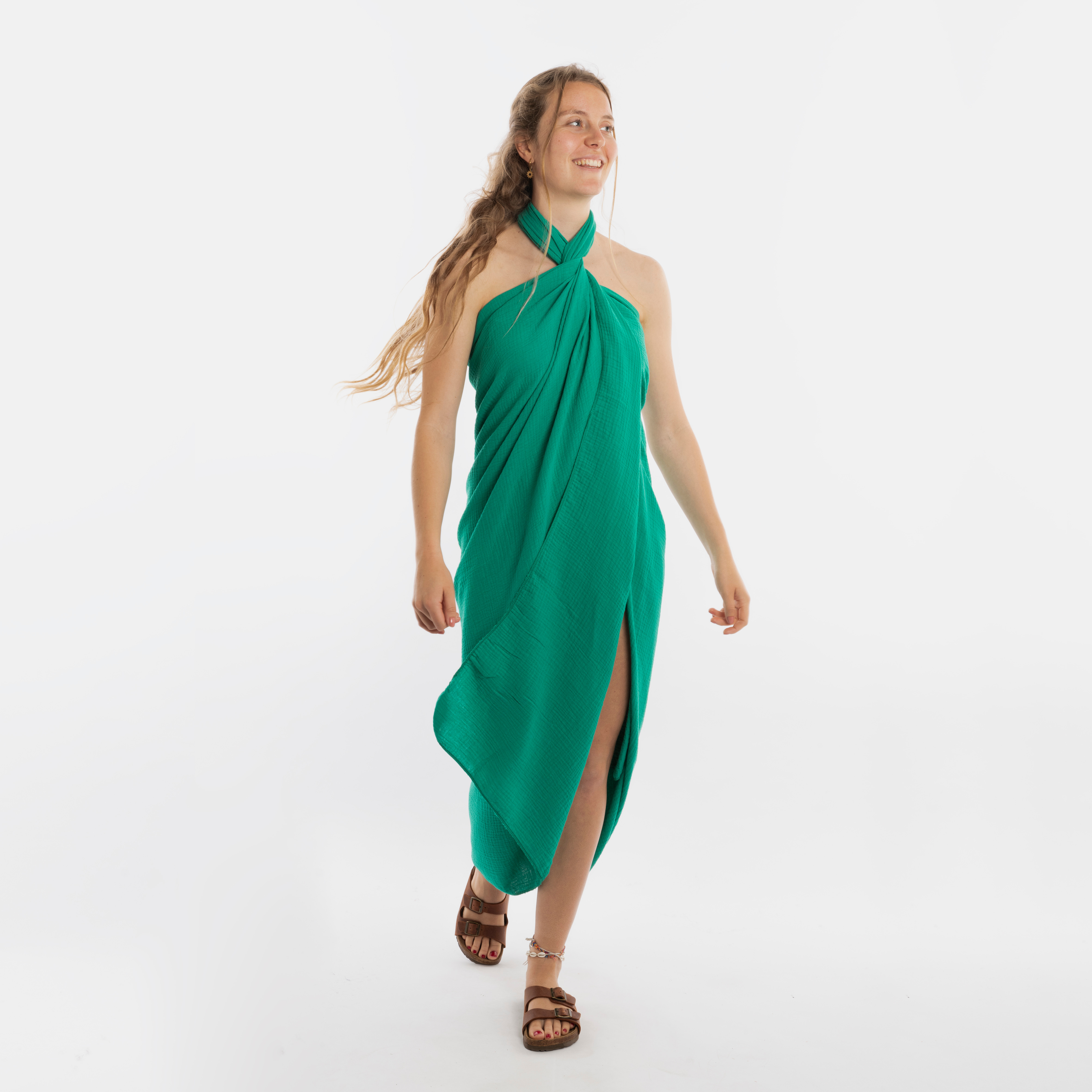 Liv Pareo - XL Musselintuch - Strandtuch Bright Green