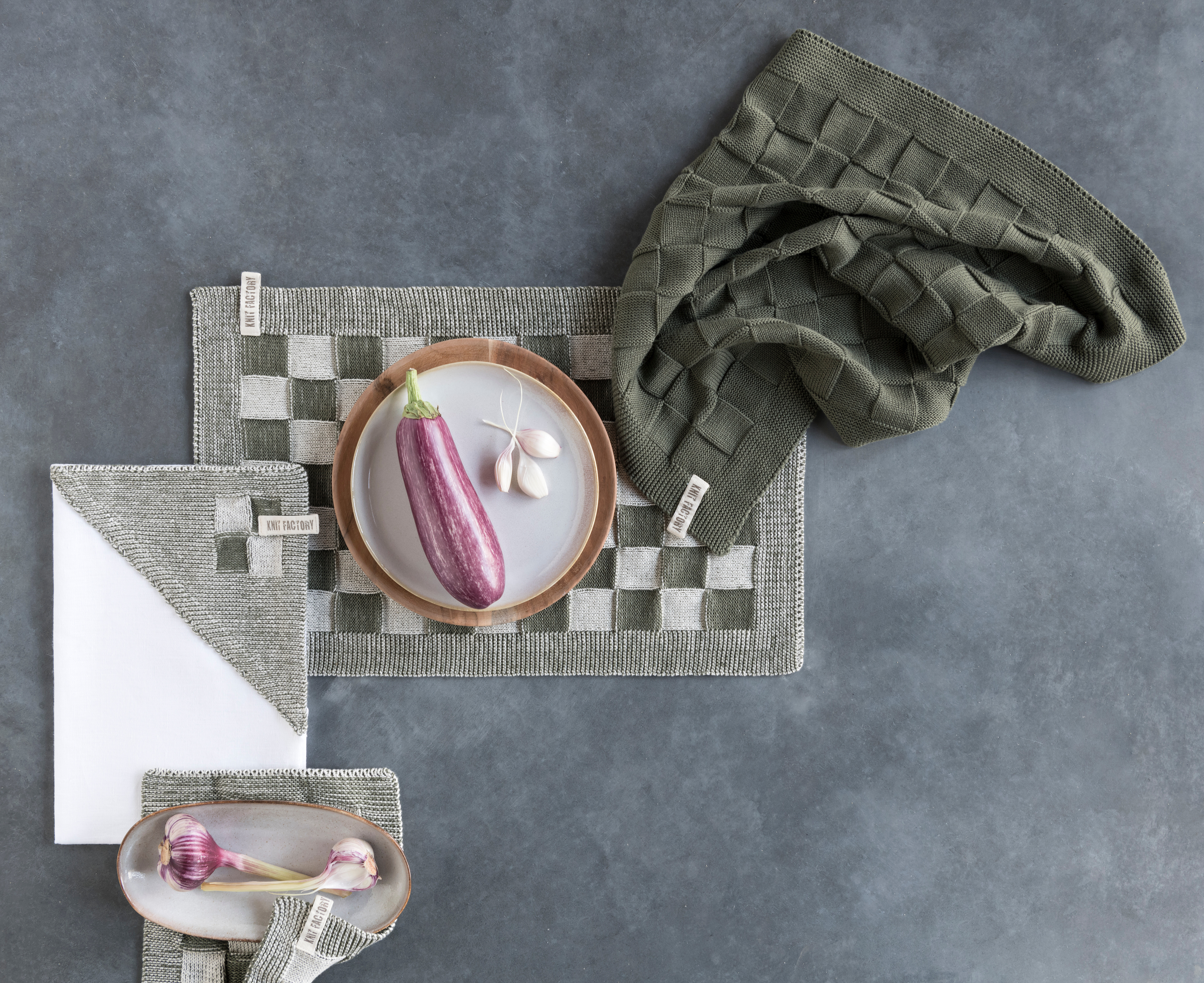 Tea-towel Block Ecru/Taupe