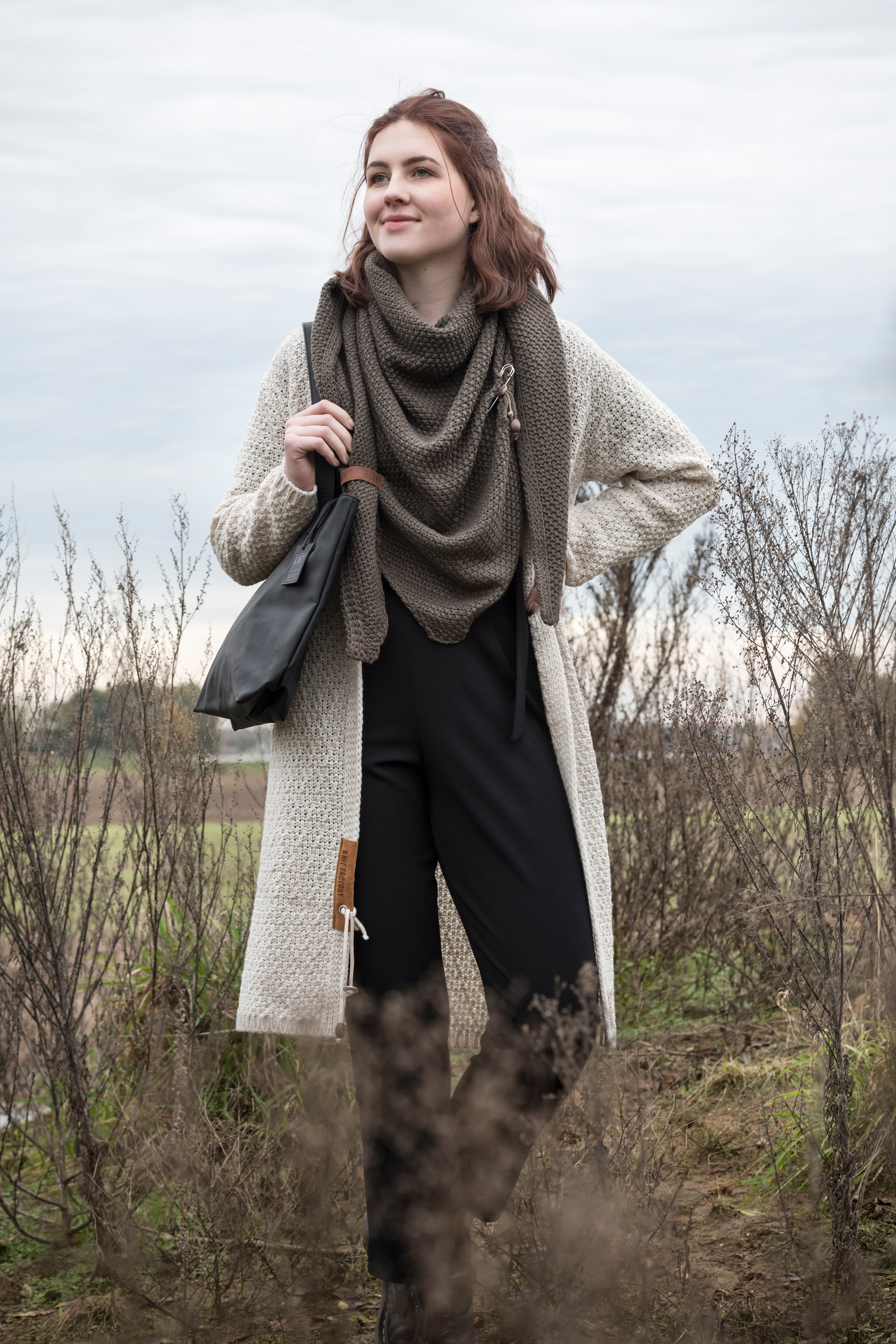Coco Triangle Scarf Taupe