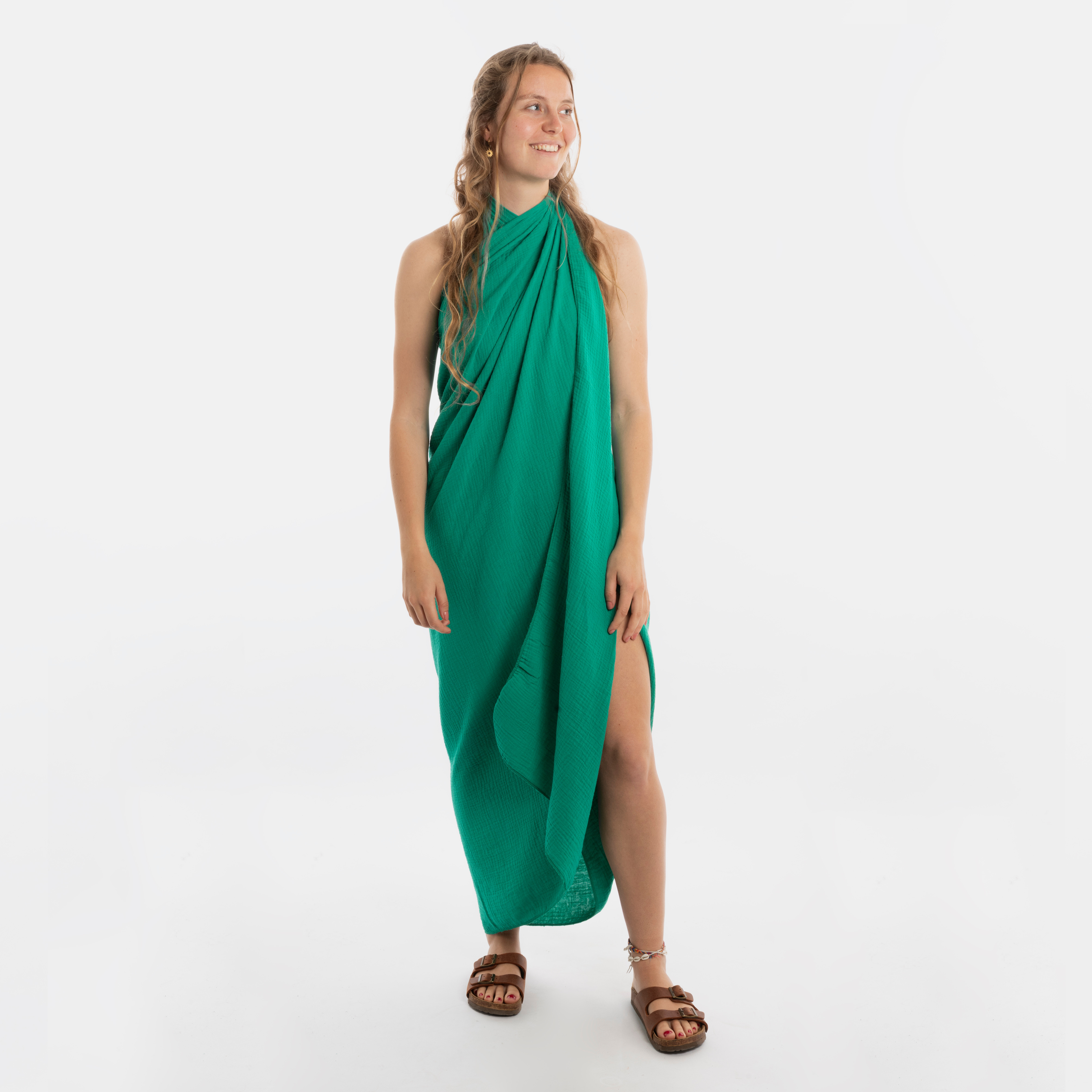 Liv Pareo - XL Musselintuch - Strandtuch Bright Green