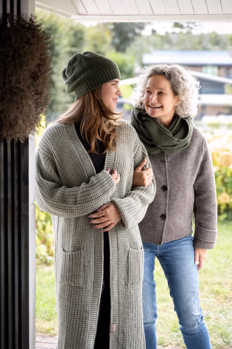 Marlo Long Knitted Cardigan Urban Green - 36/38