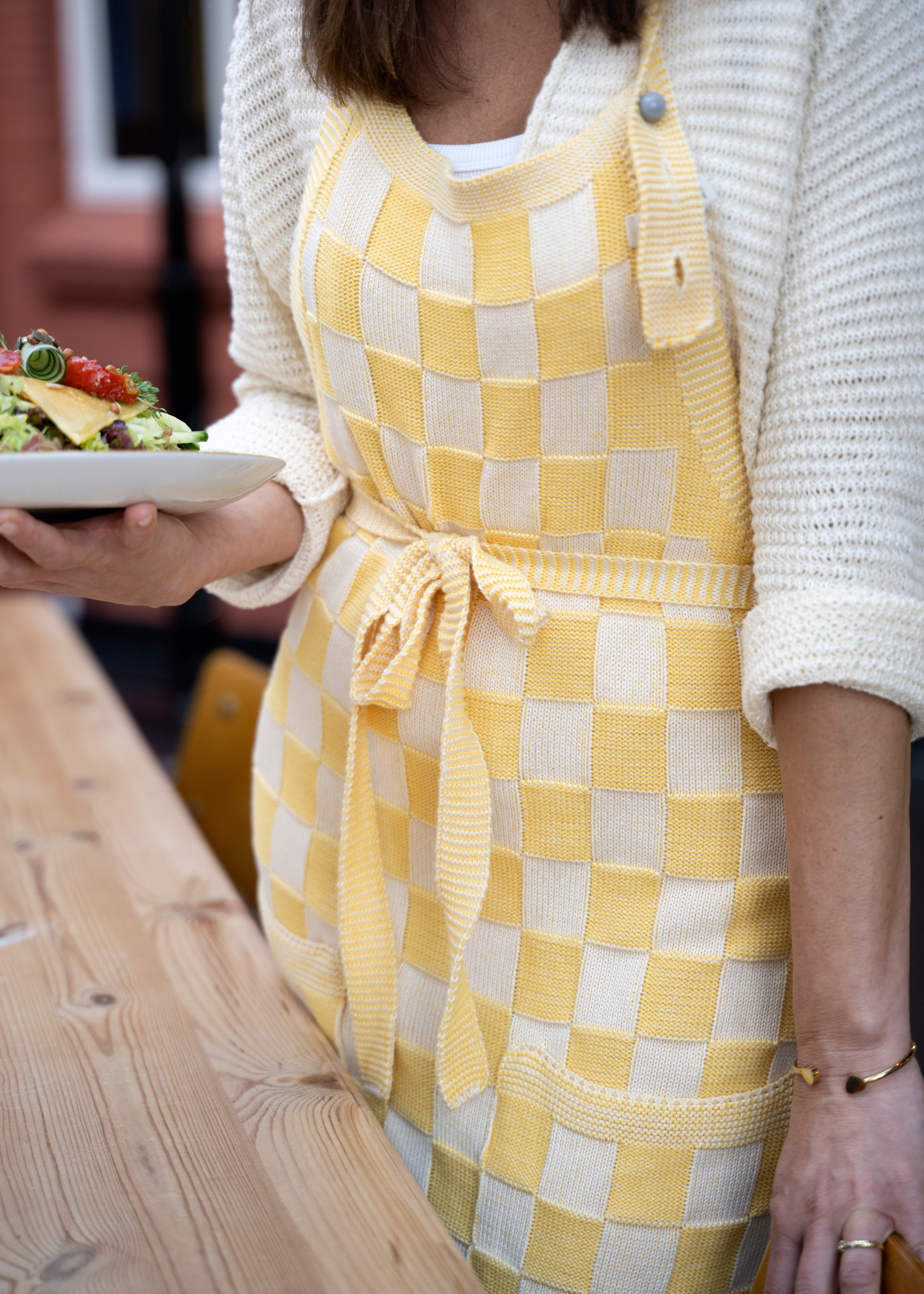 Apron Block Ecru/Mint