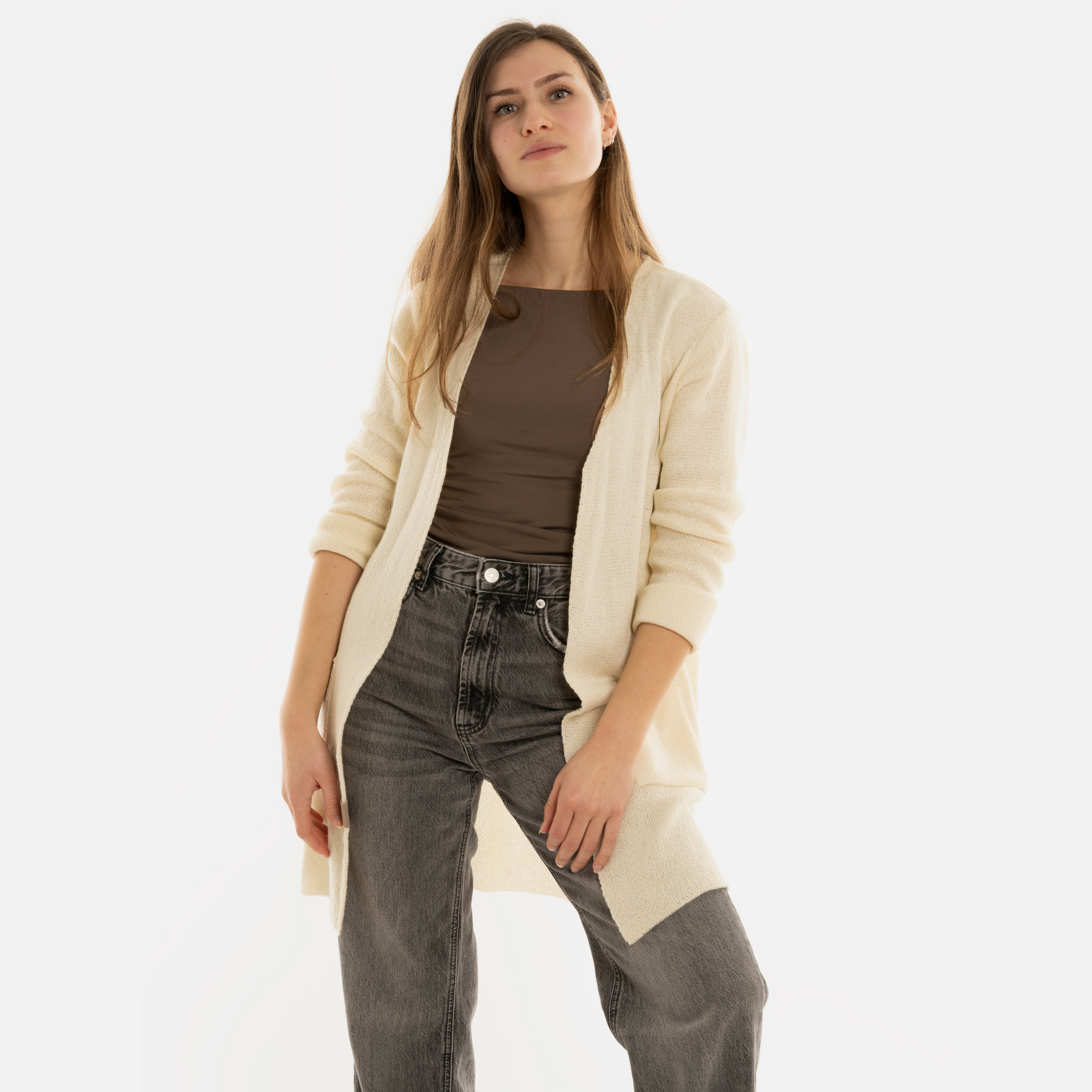 Ella Gebreid Vest Beige - 36/38 Ella Gebreid Vest Beige - 36/38