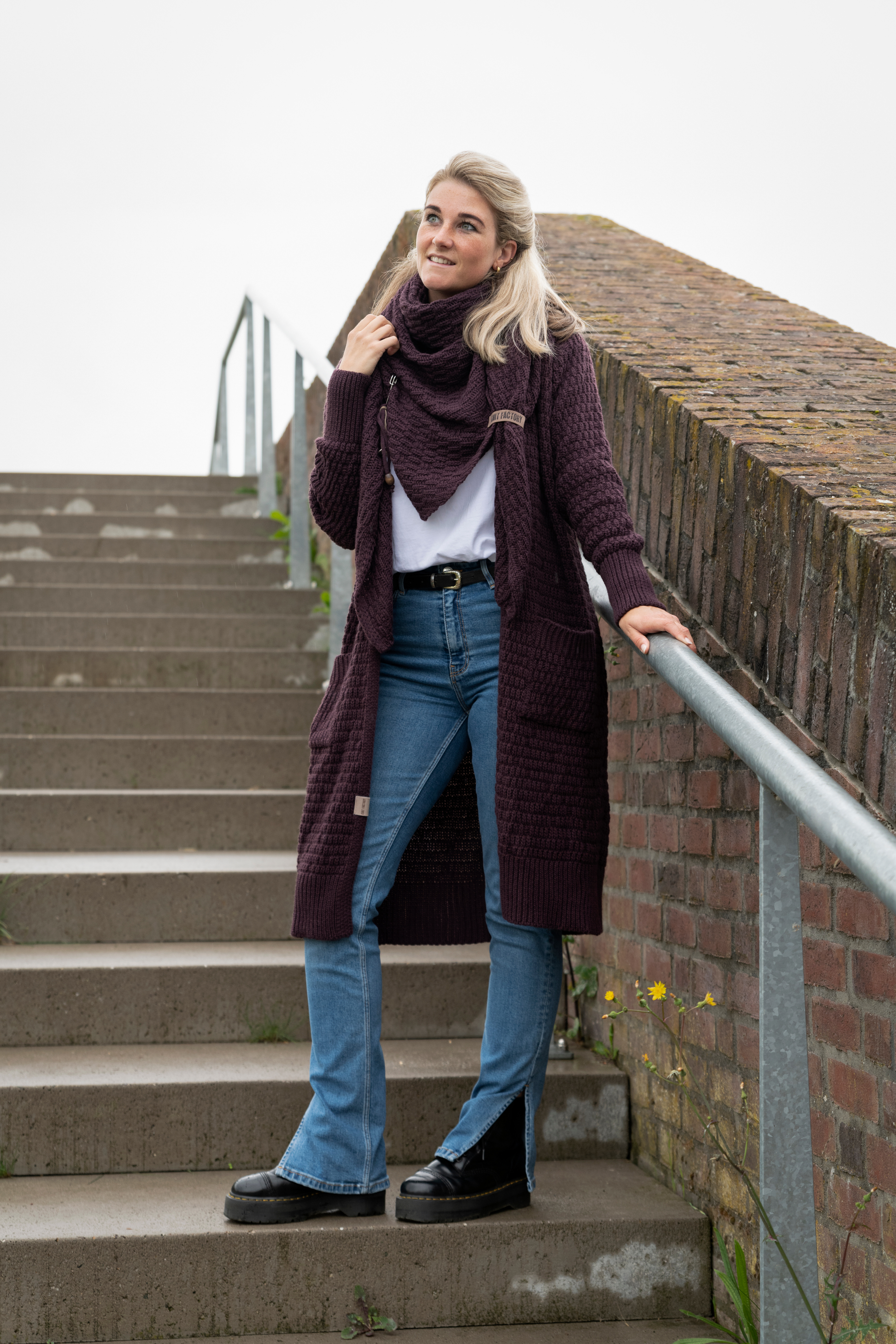 Jaida Omslagdoek Aubergine