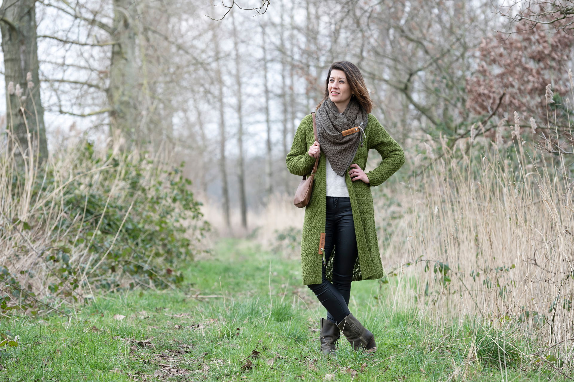 Luna Lange Strickjacke Iced Clay - 40/42