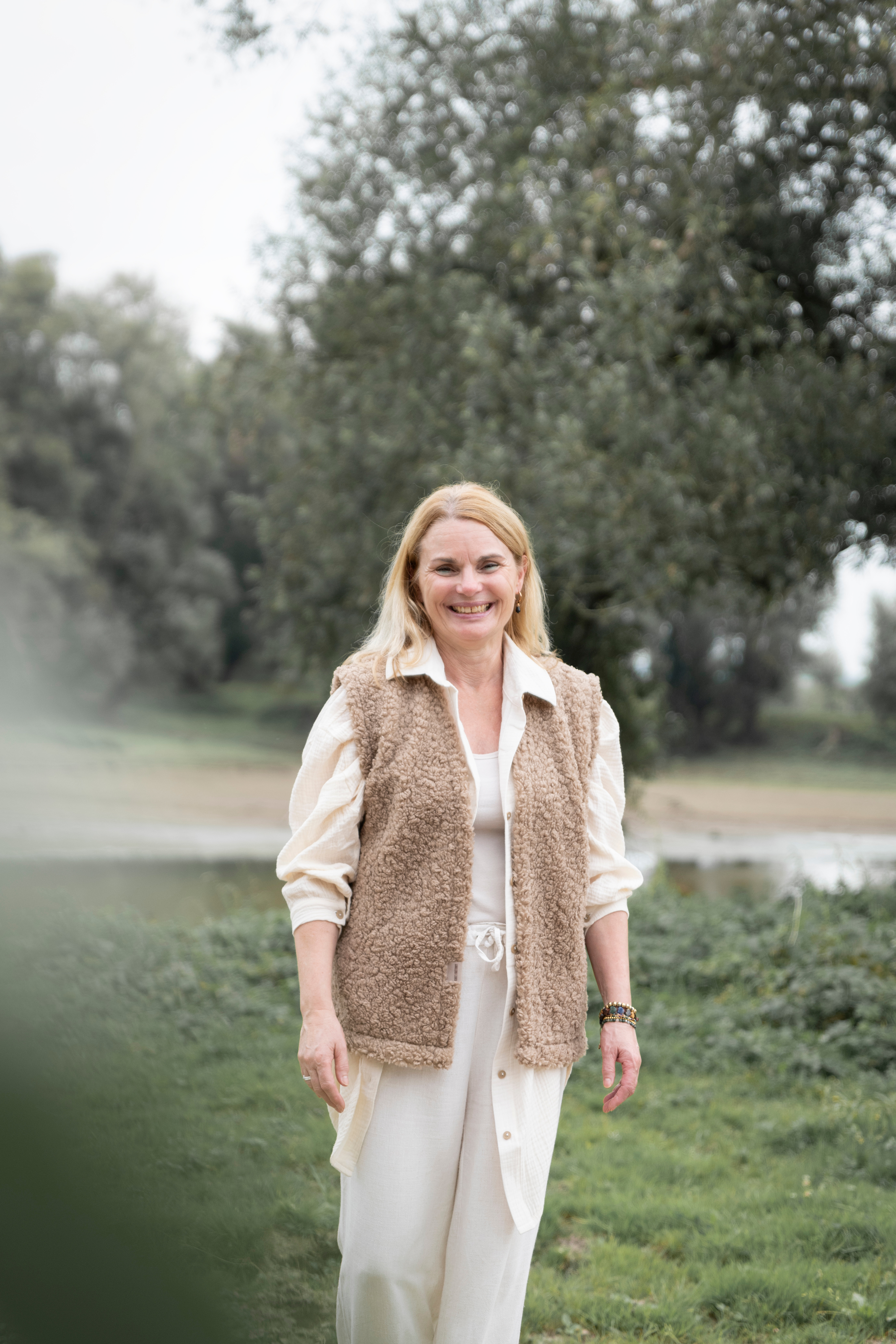 Rosie Weste Teddy Leinen - 36/44