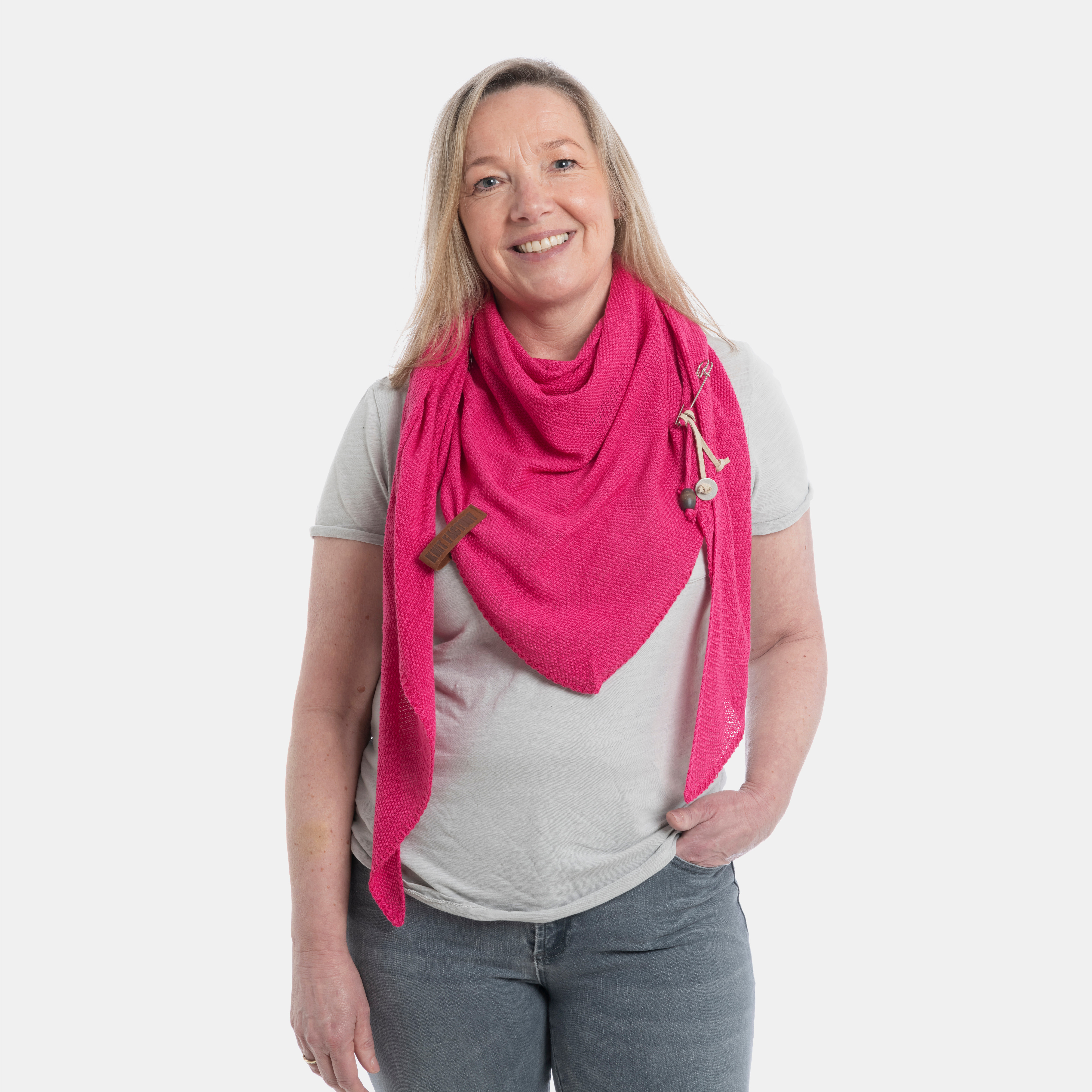 Lola Triangle Scarf Fuchsia