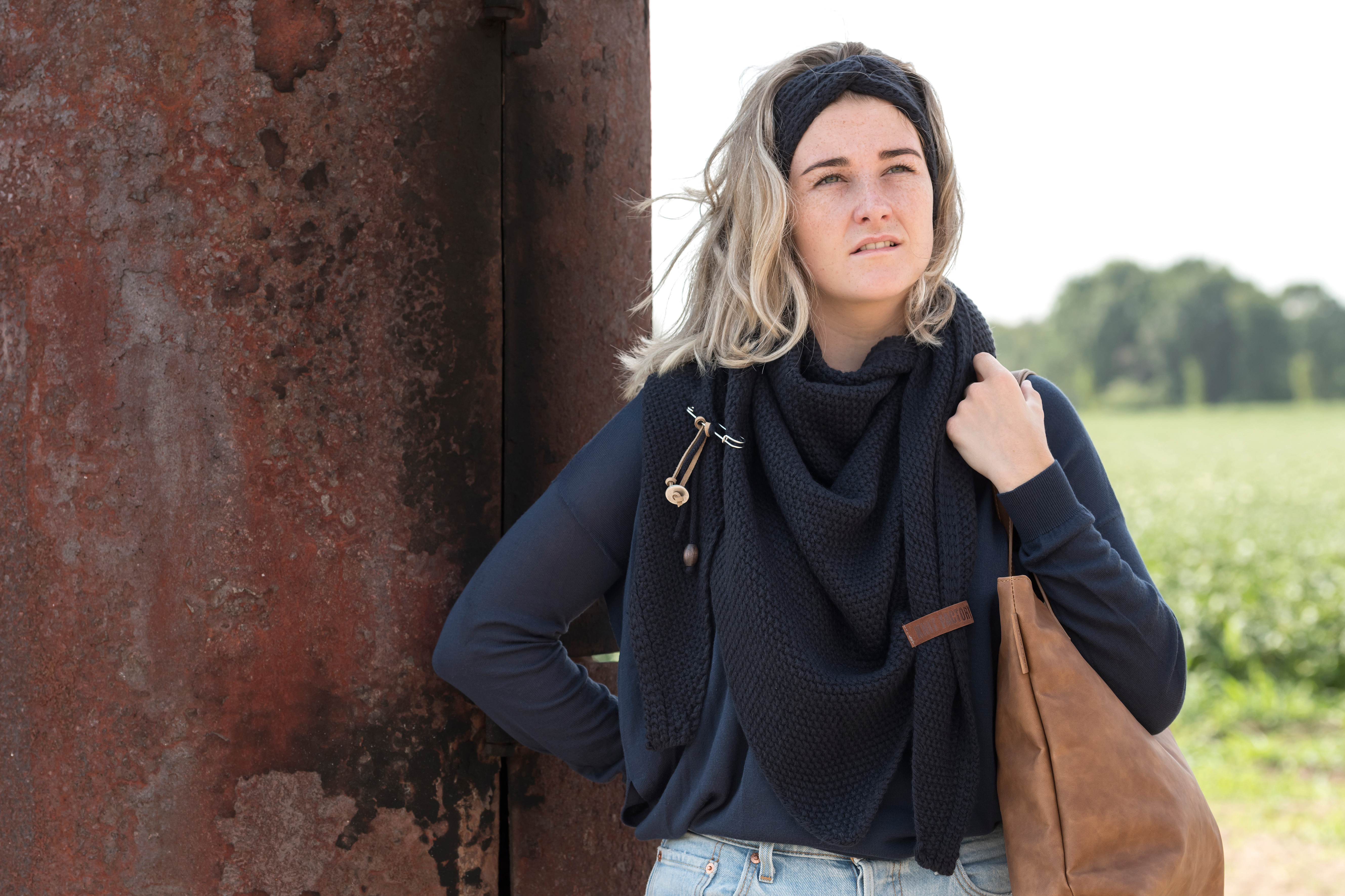 Coco Omslagdoek Navy