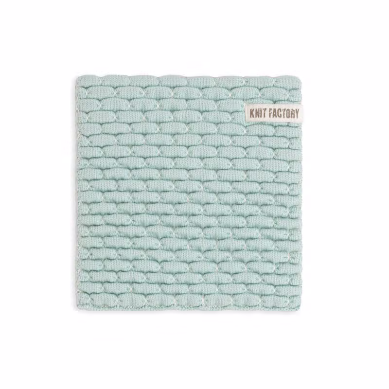 Dessous de Plat Tricoté Block Ecru/Mint