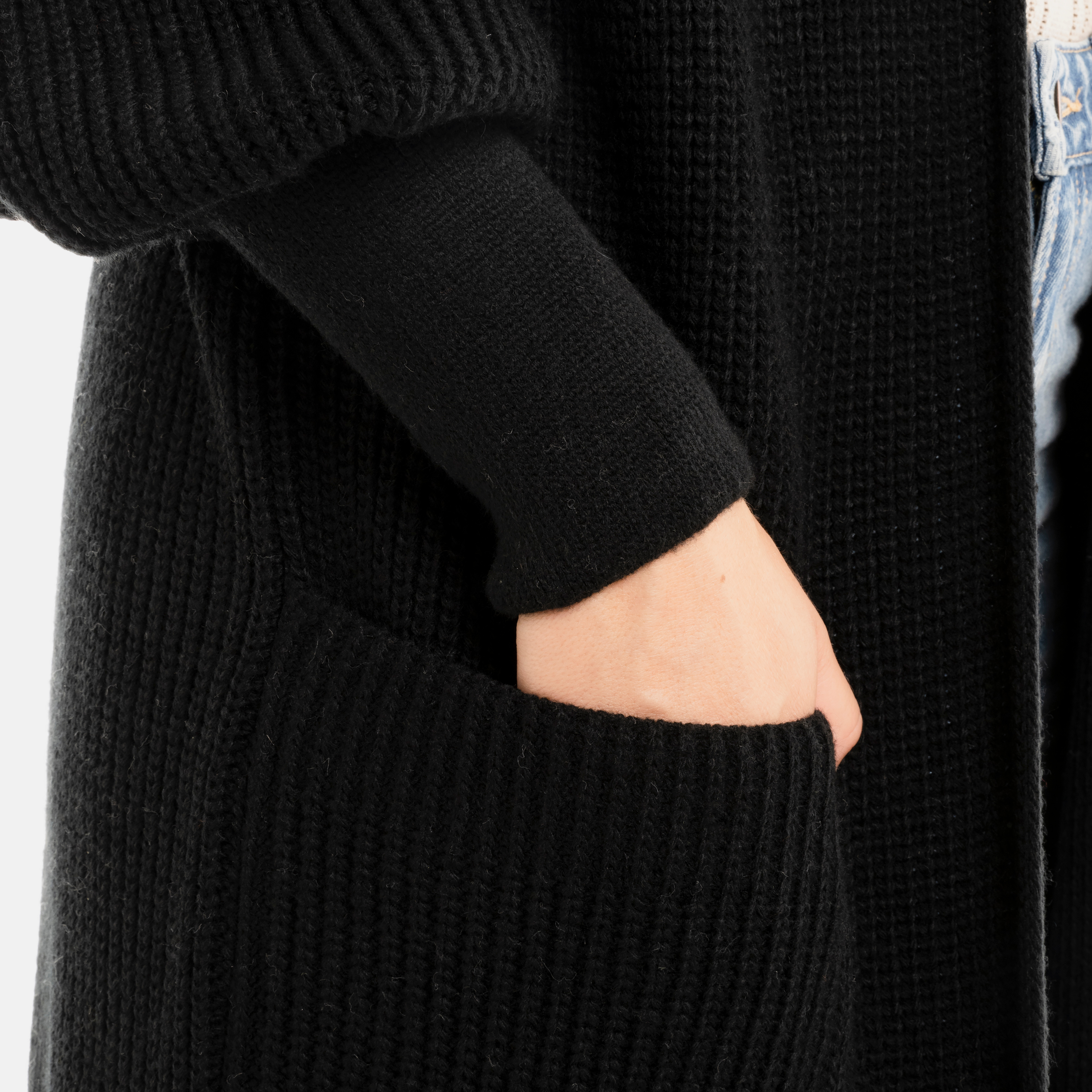 Patty Lange Strickjacke Schwarz - 36/38