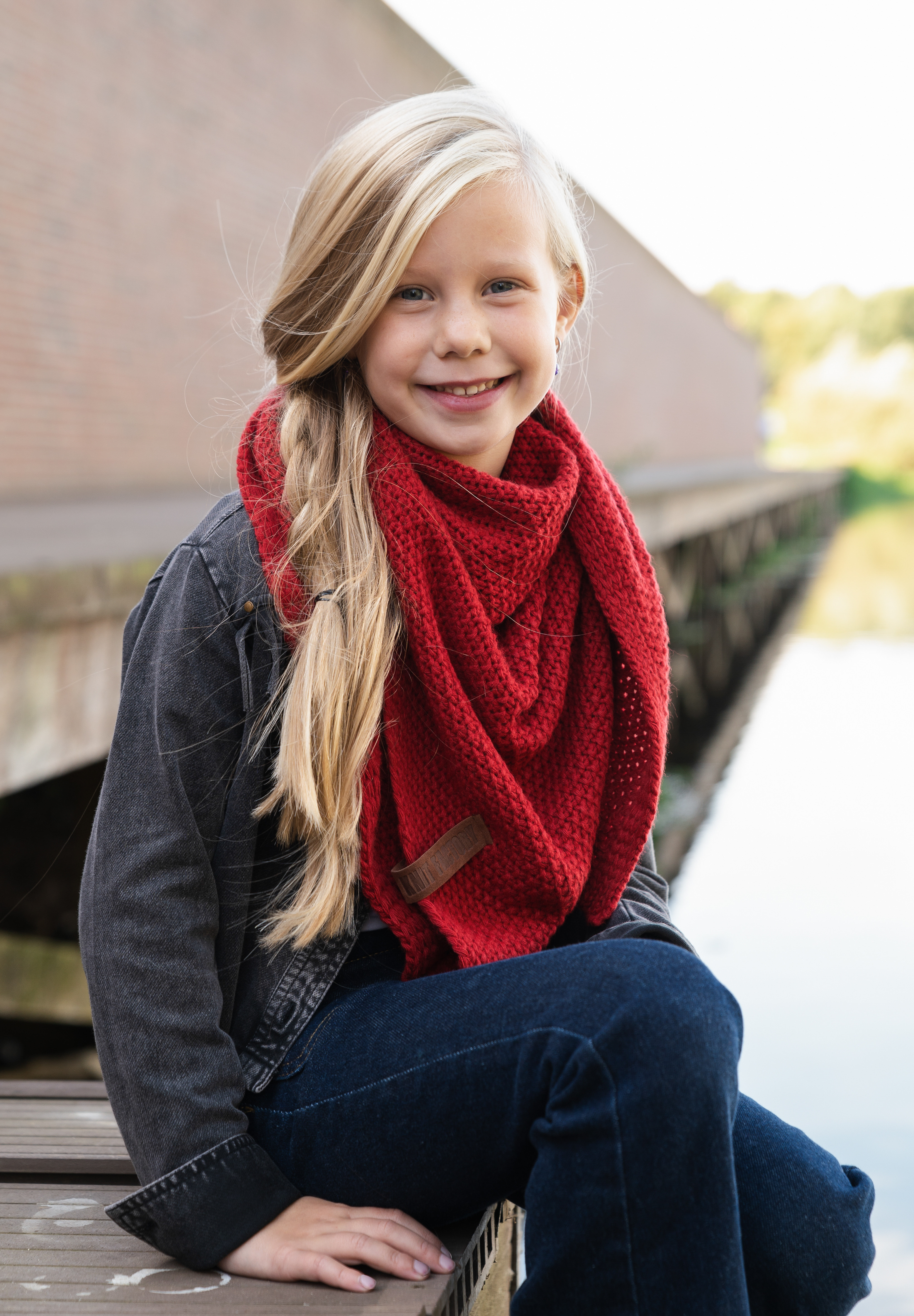 Coco Triangle Scarf Junior Light Grey