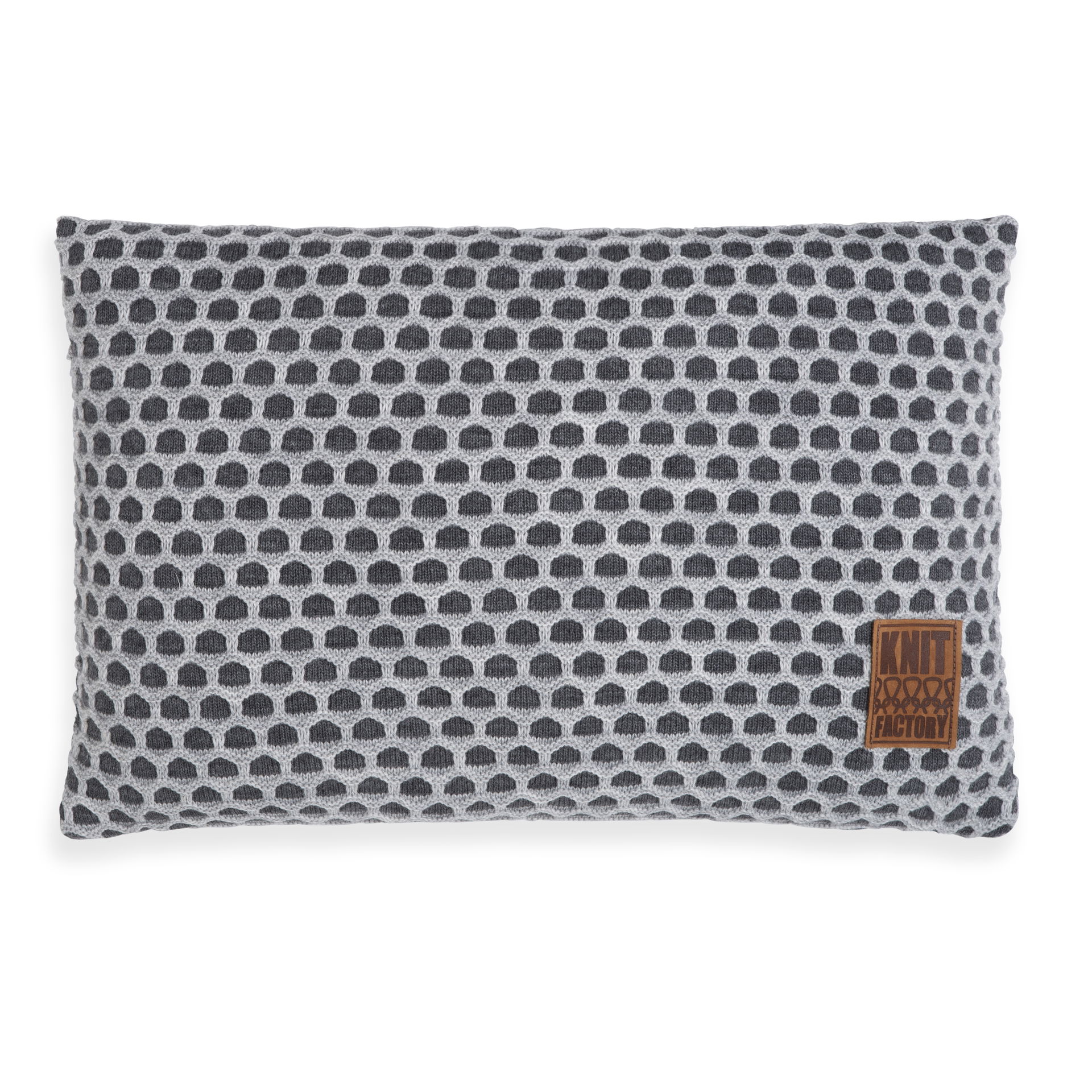 Mila Kussen Antraciet/Licht Grijs - 60x40