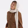 Blake Hooded Scarf Beige