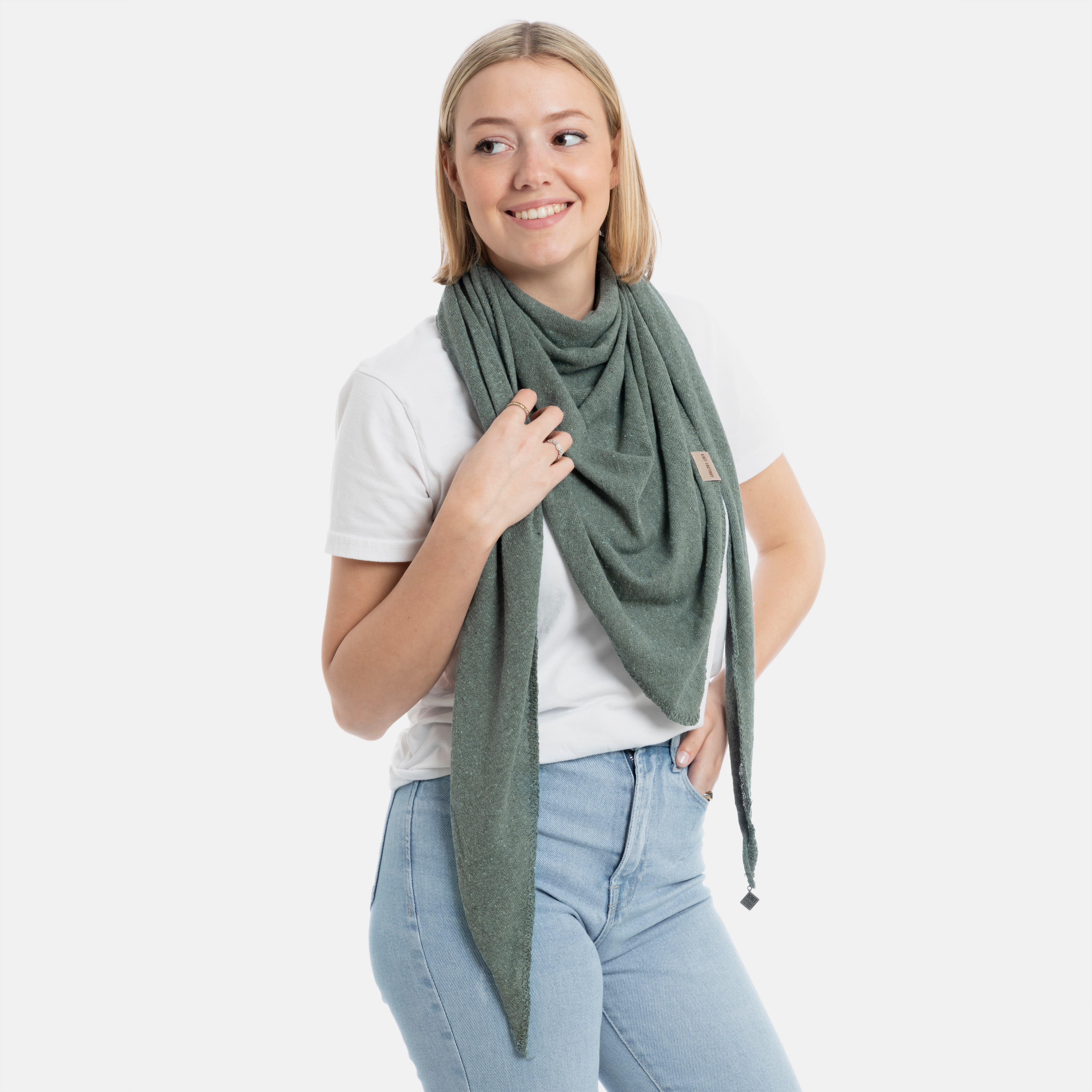 Iris Triangle Scarf Laurel