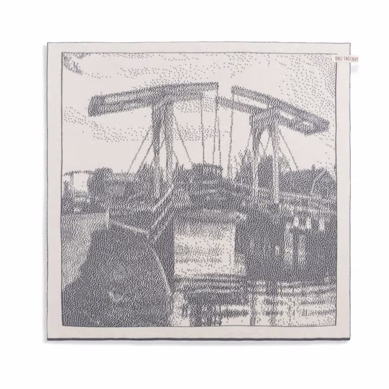 Küchentuch Brücke Ecru/Med Grey