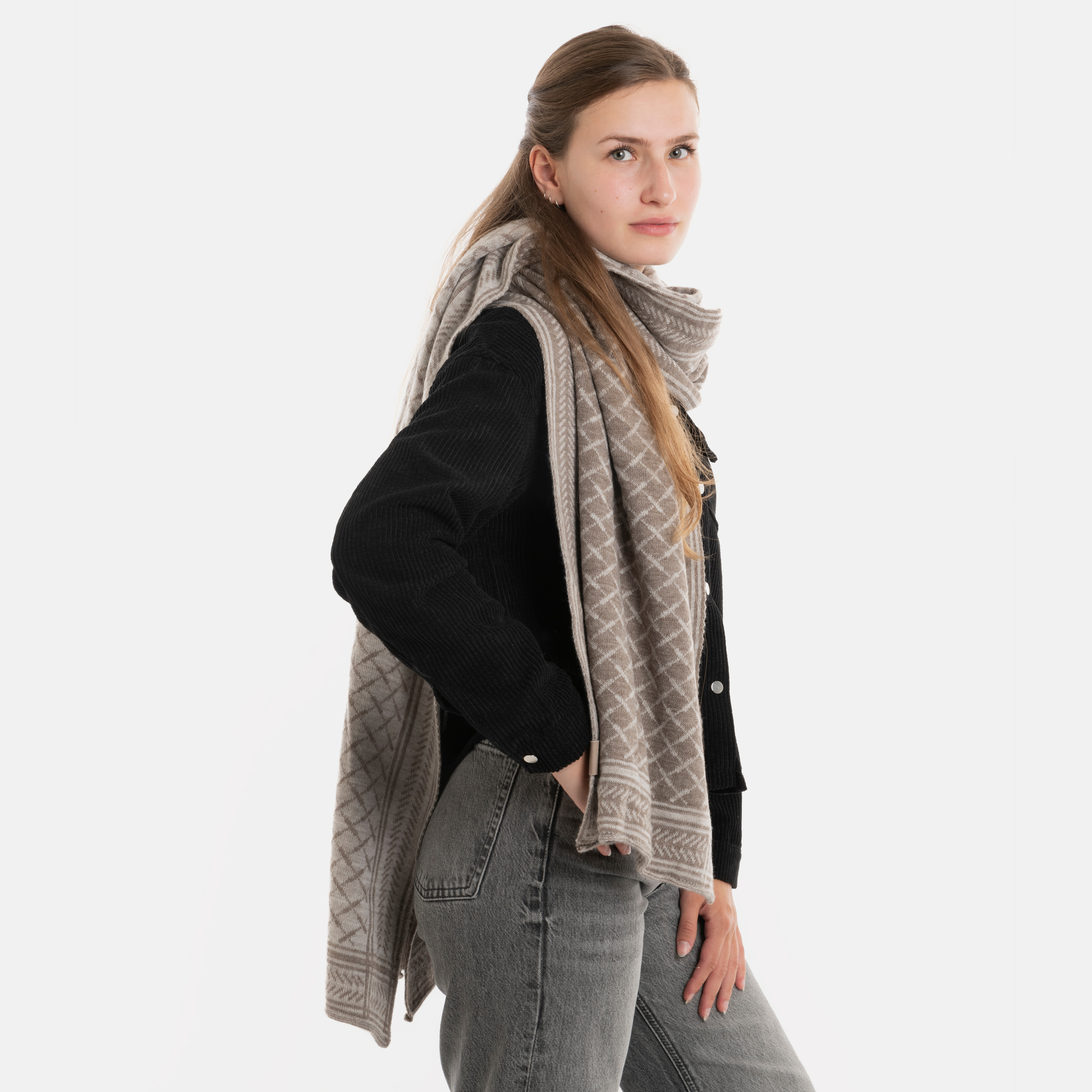 Dusk Scarf Marron/Iced Clay