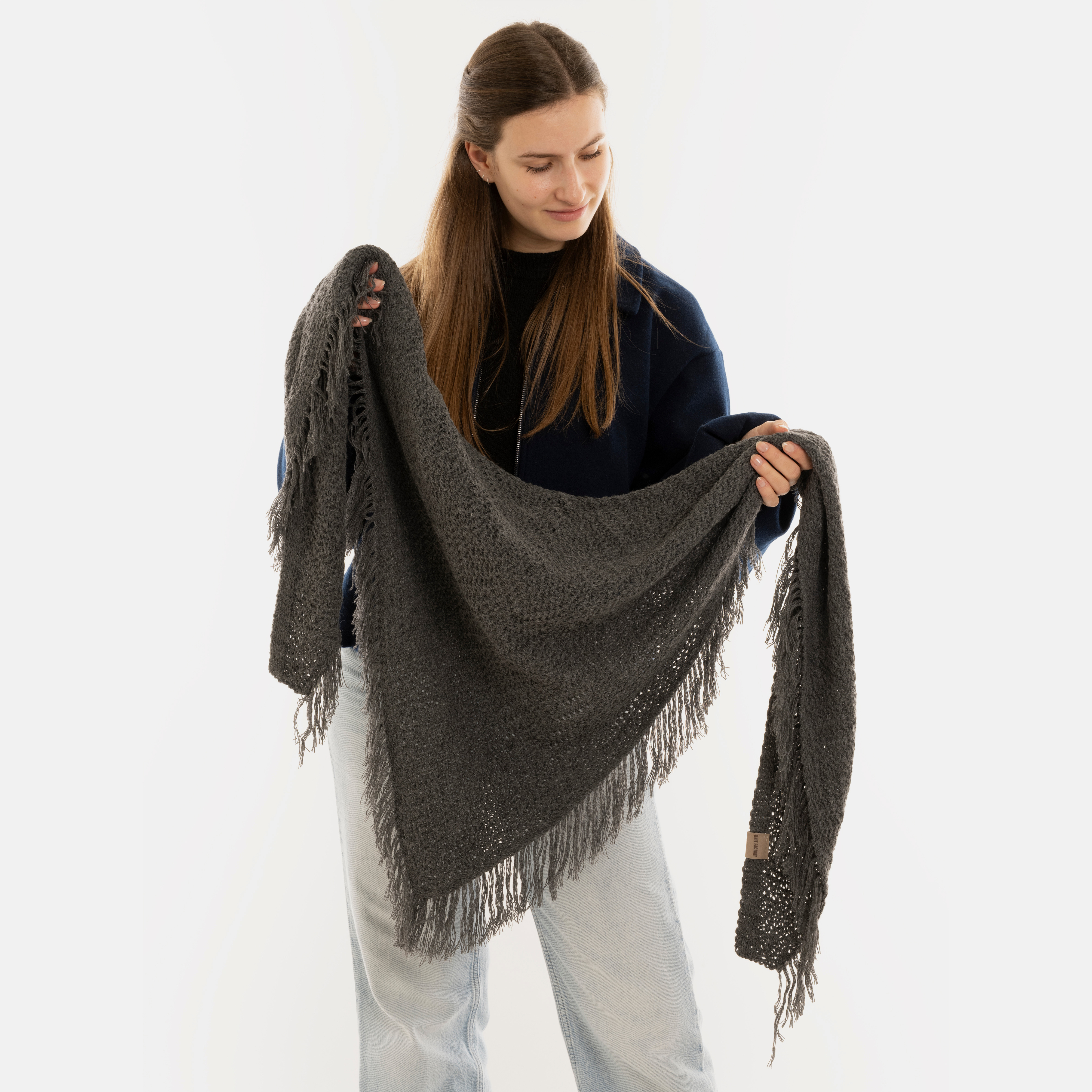 Amber Triangle Scarf Anthracite