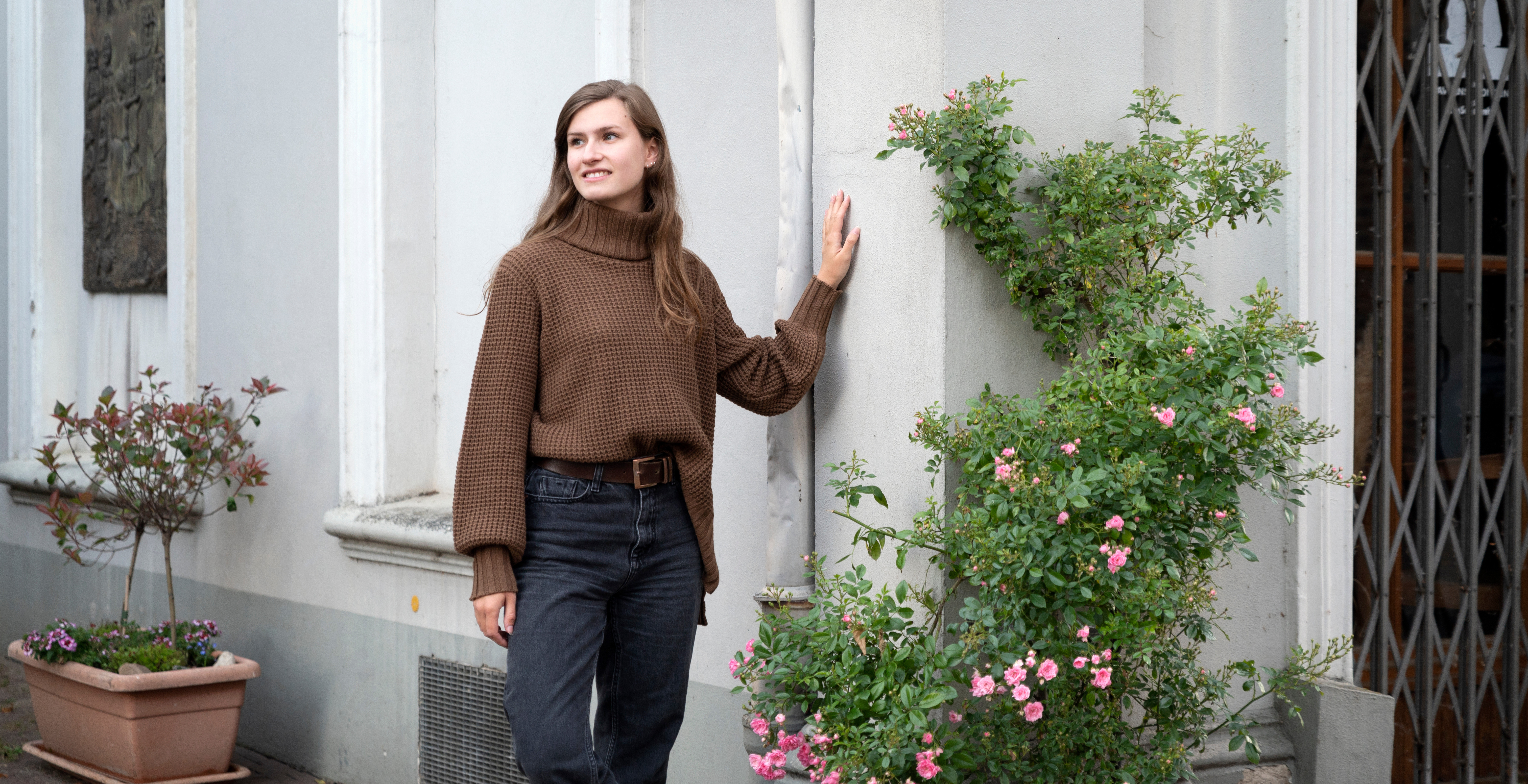 Robin Rollkragen Strickpullover Grau - 36/38