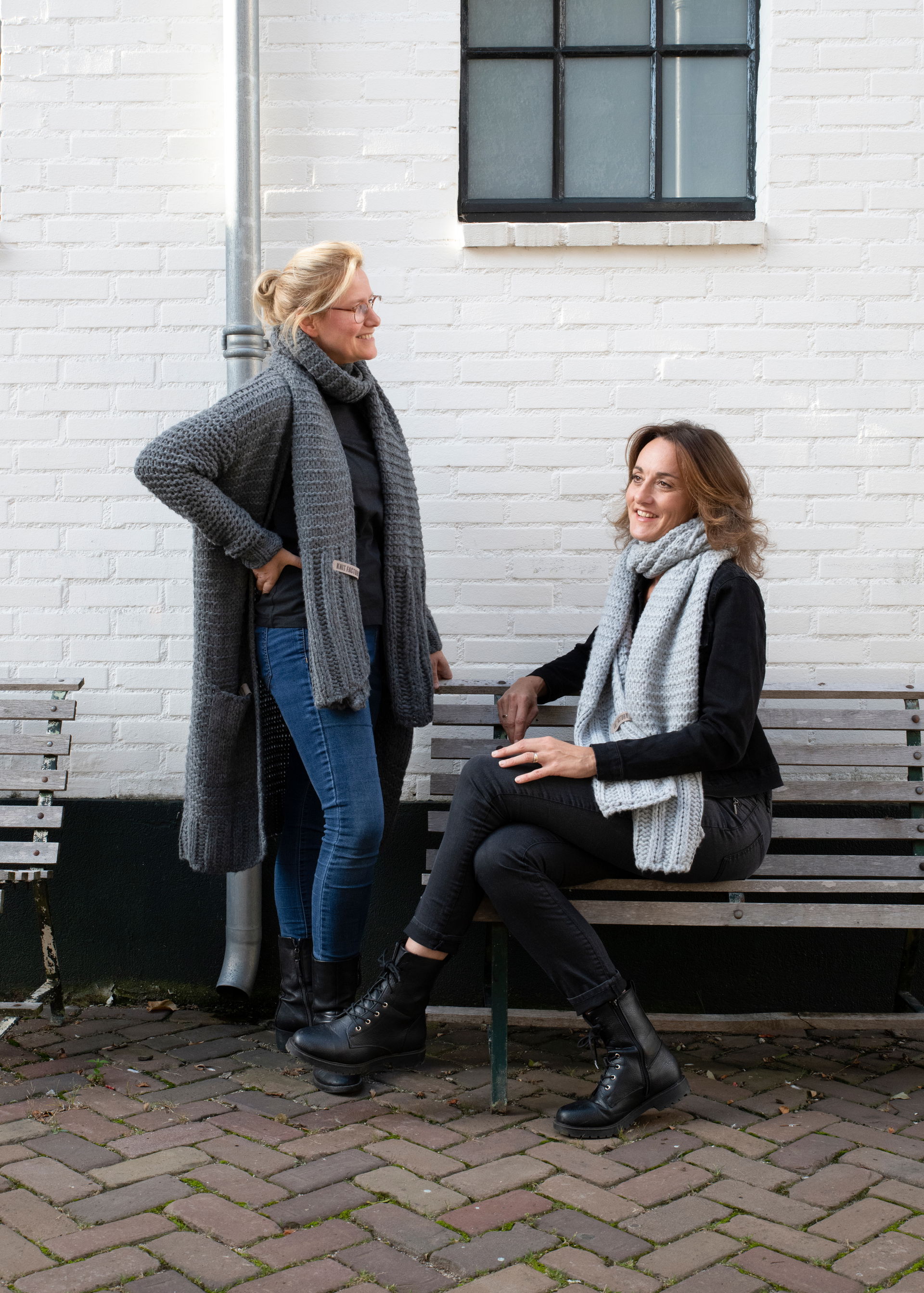 Alex lange Strickjacke Ocker - 40/42