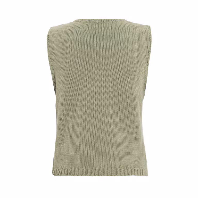 Lumi Knitted Gilet Olive Mist - 36/38