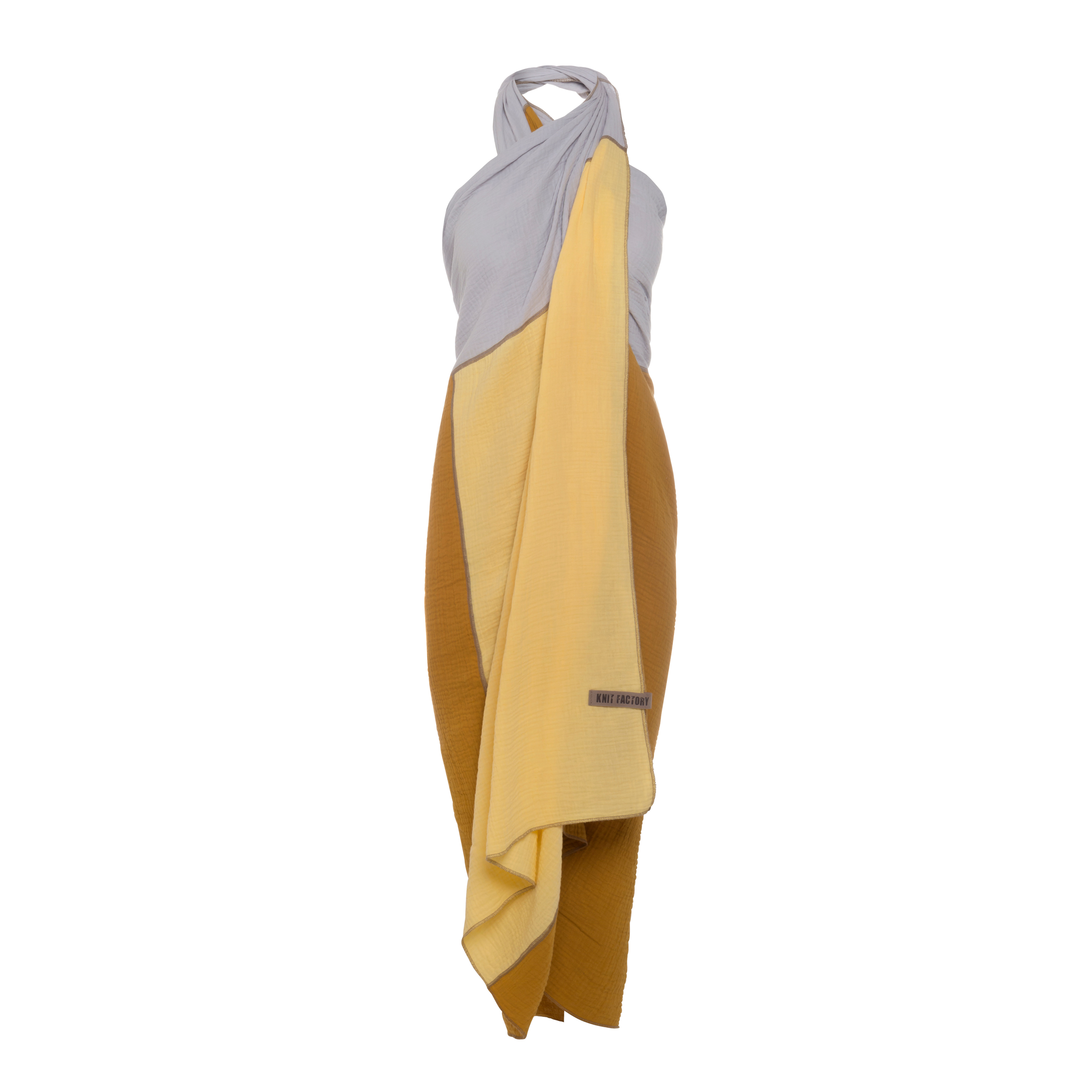 Fay Pareo - XL Musselintuch - Strandtuch Ocker/Citrus