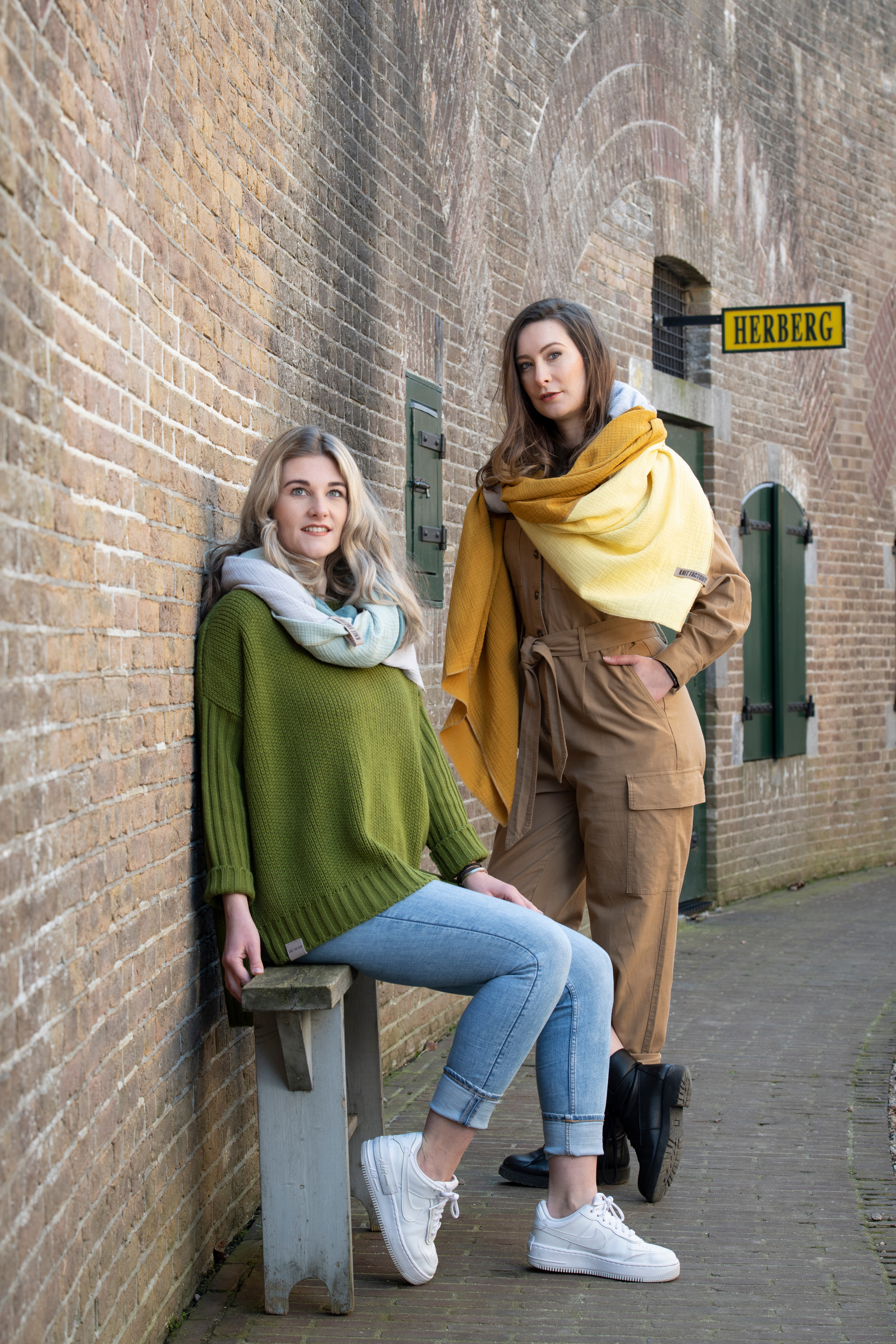 Fay Pareo - XL Musselintuch - Strandtuch Ocker/Citrus