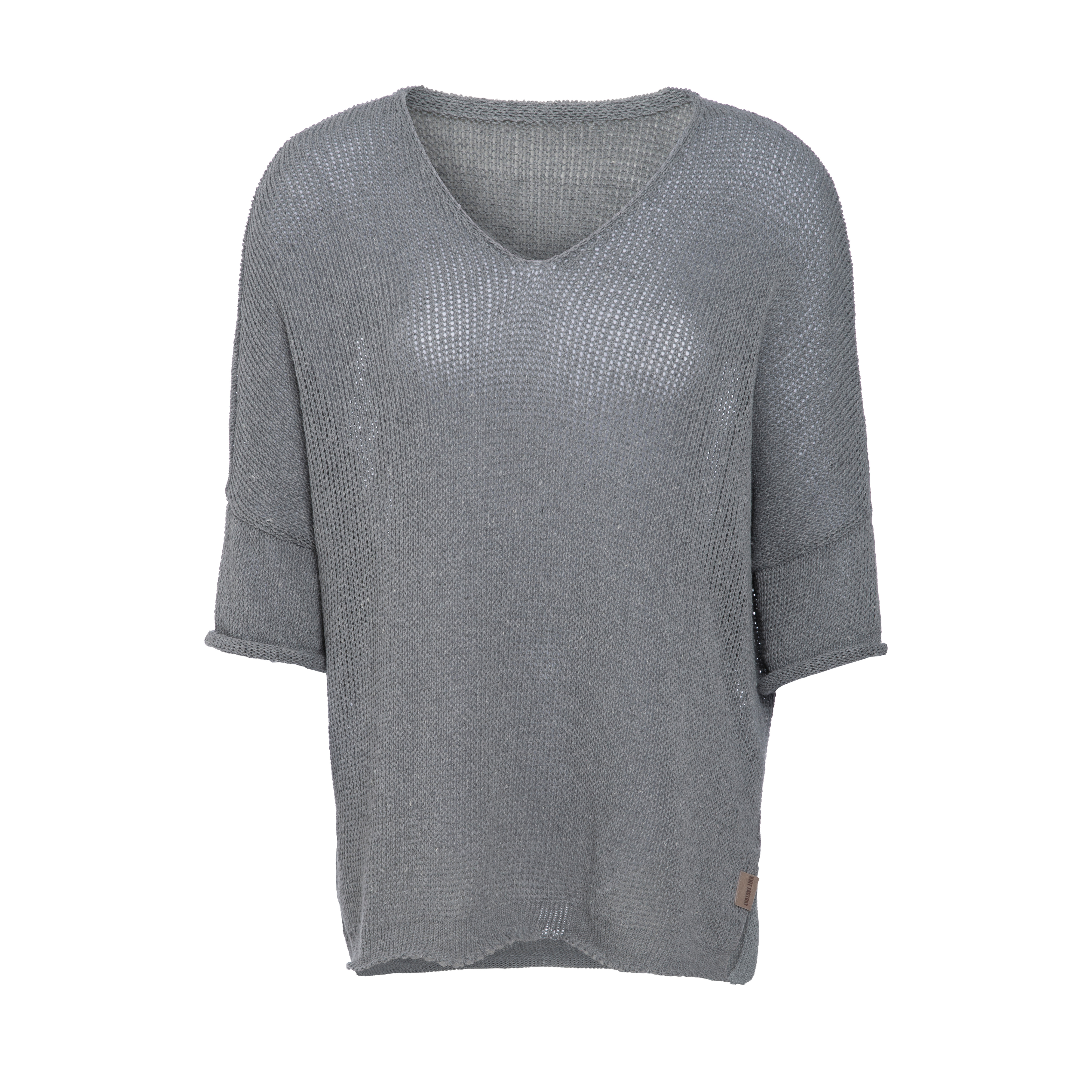 Jasmin Strickpullover V-Ausschnitt Grau - 36/44