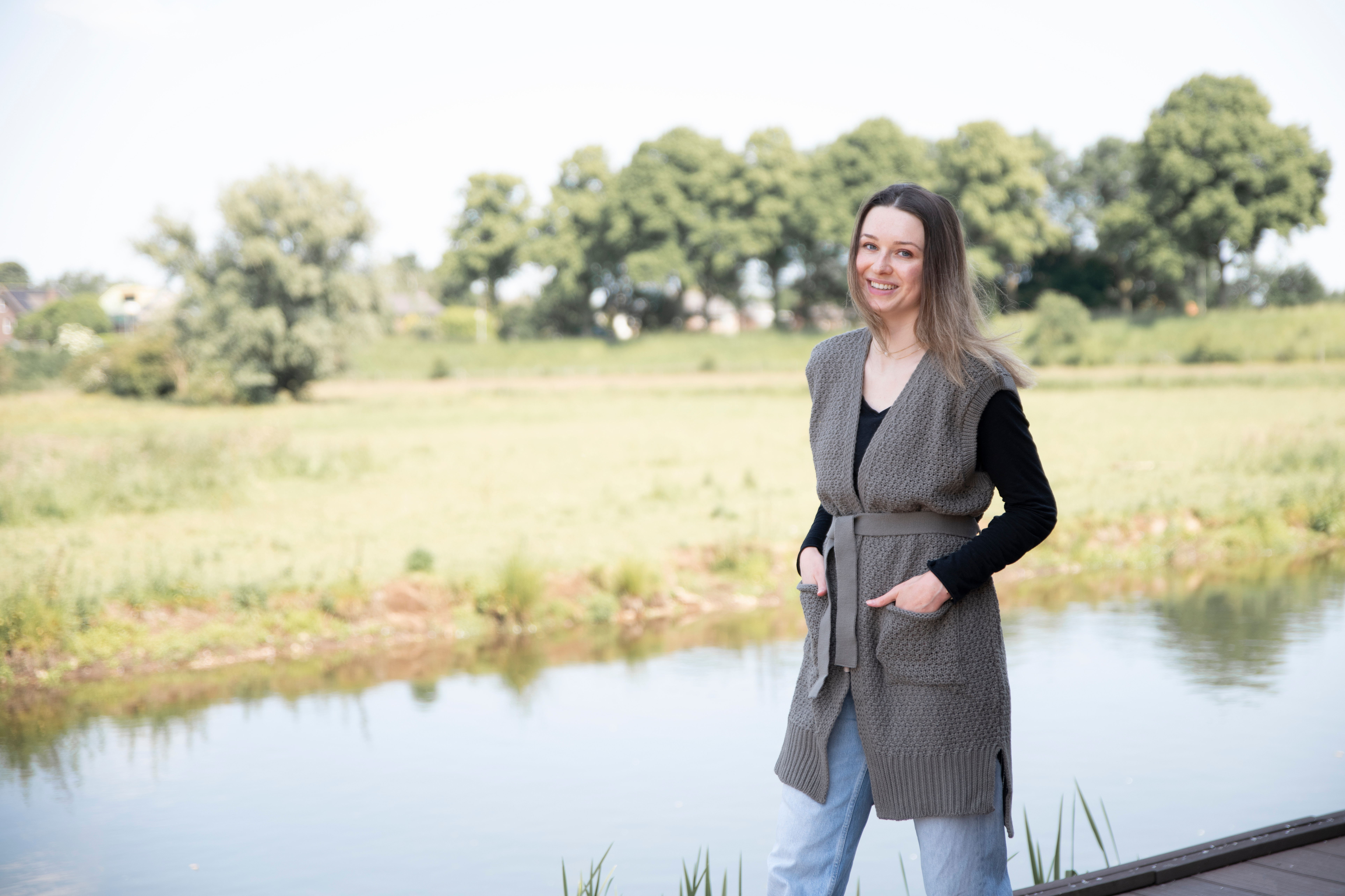 Luna Strickweste Grau - 40/42