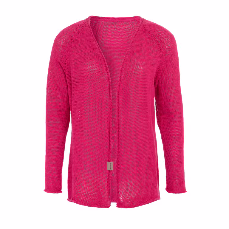 Jasmin Short Knitted Cardigan Fuchsia - 36/38