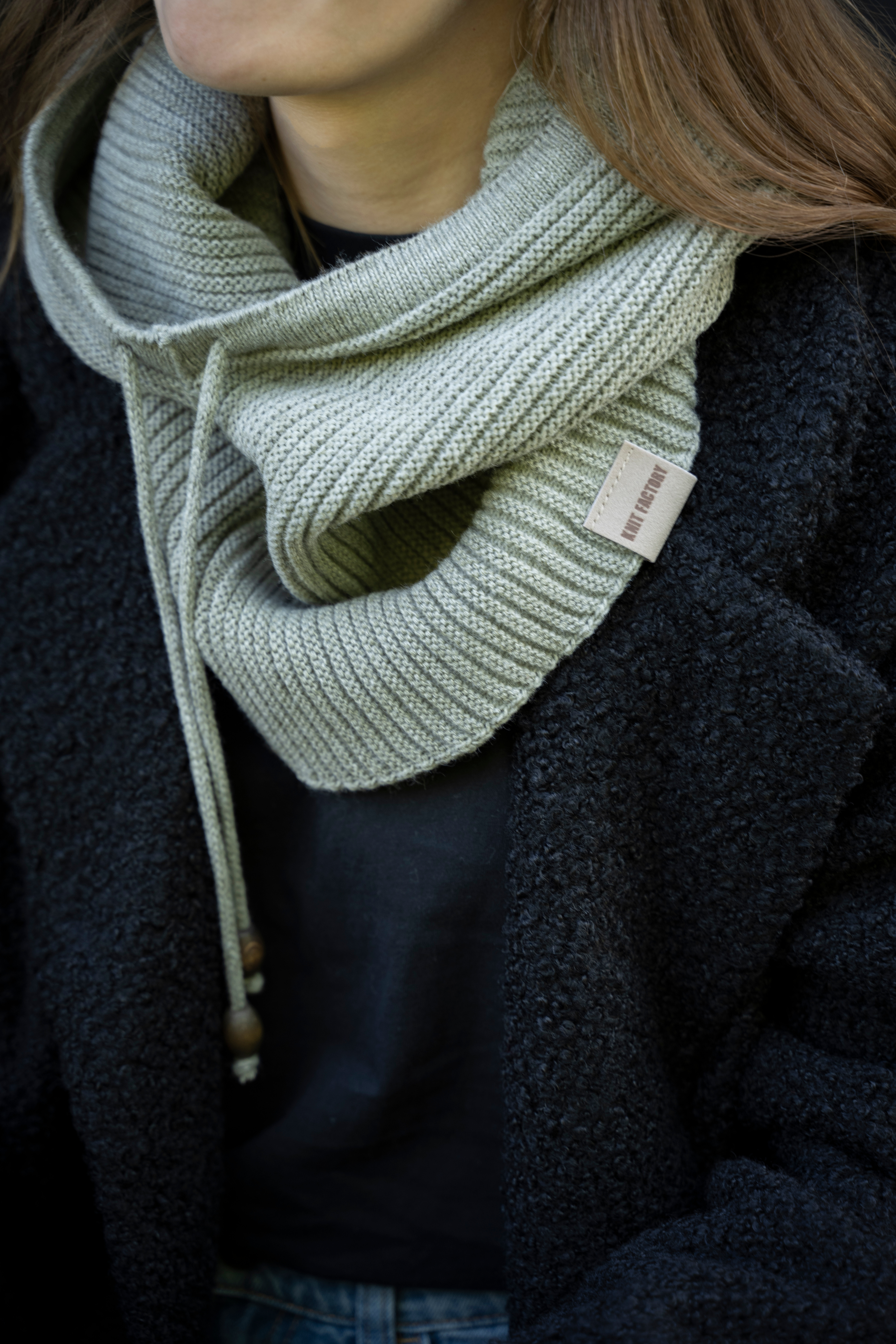 Evy Hooded Scarf Mauve