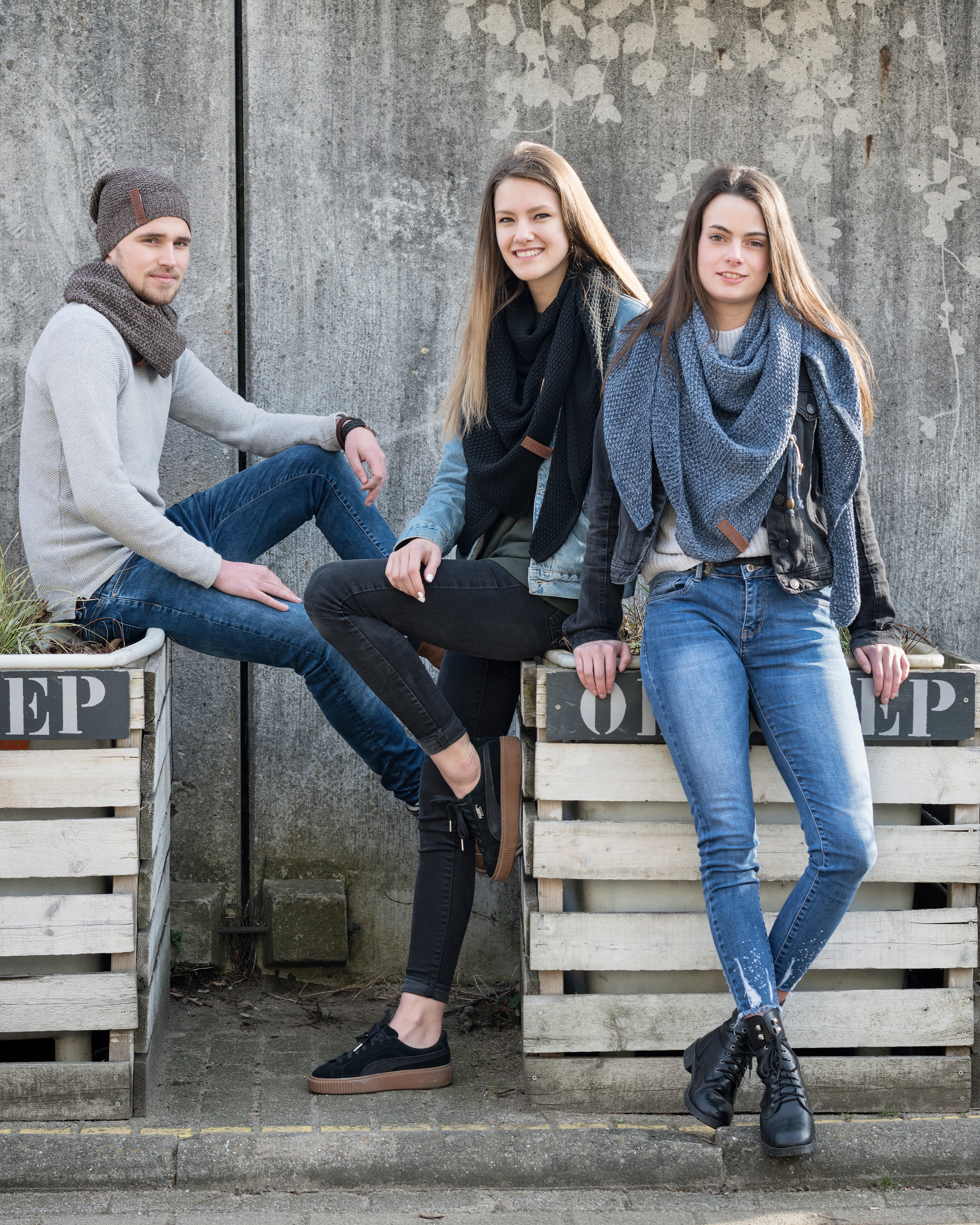 Coco Dreiecksschal Jeans/Indigo