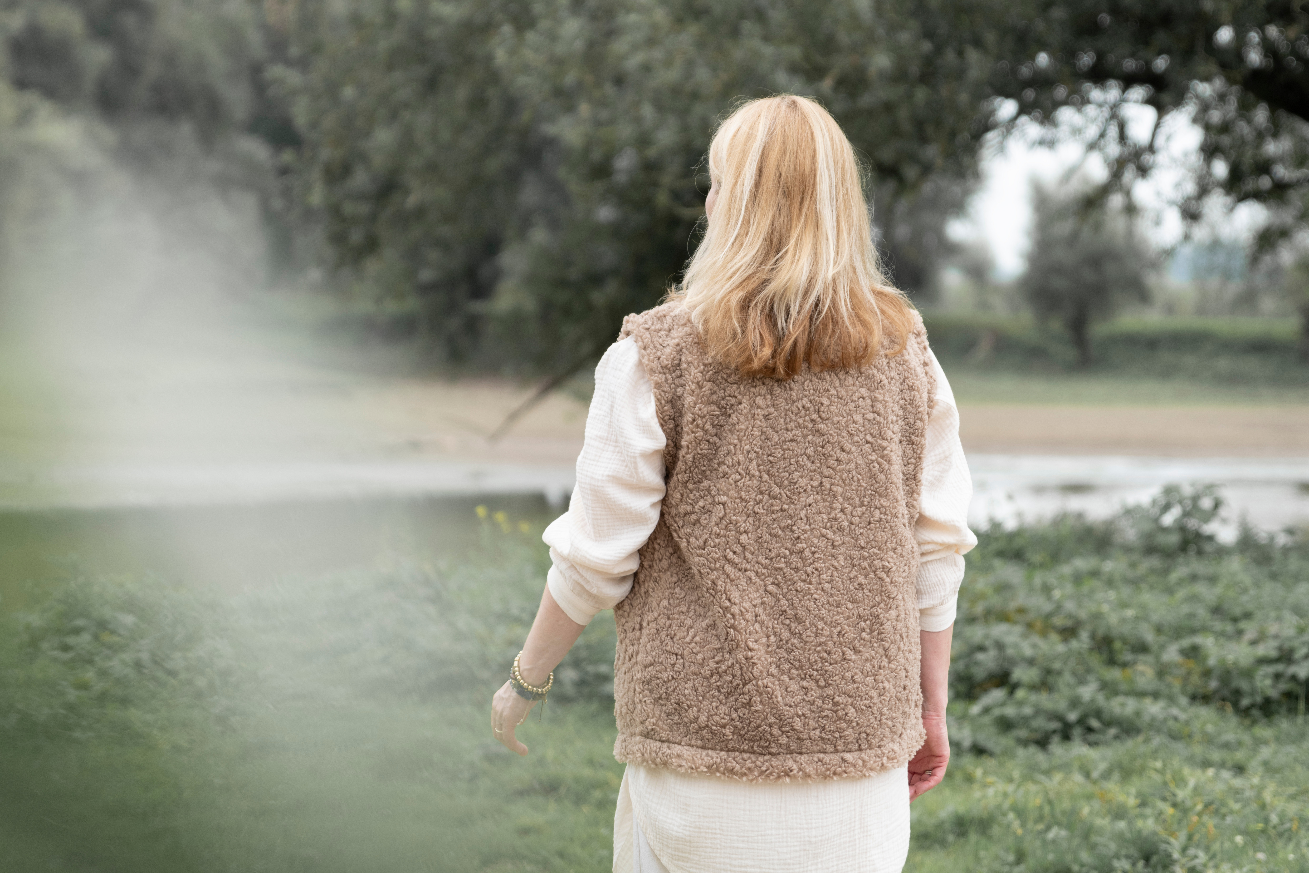 Rosie Gilet Teddy Linen - 36/44