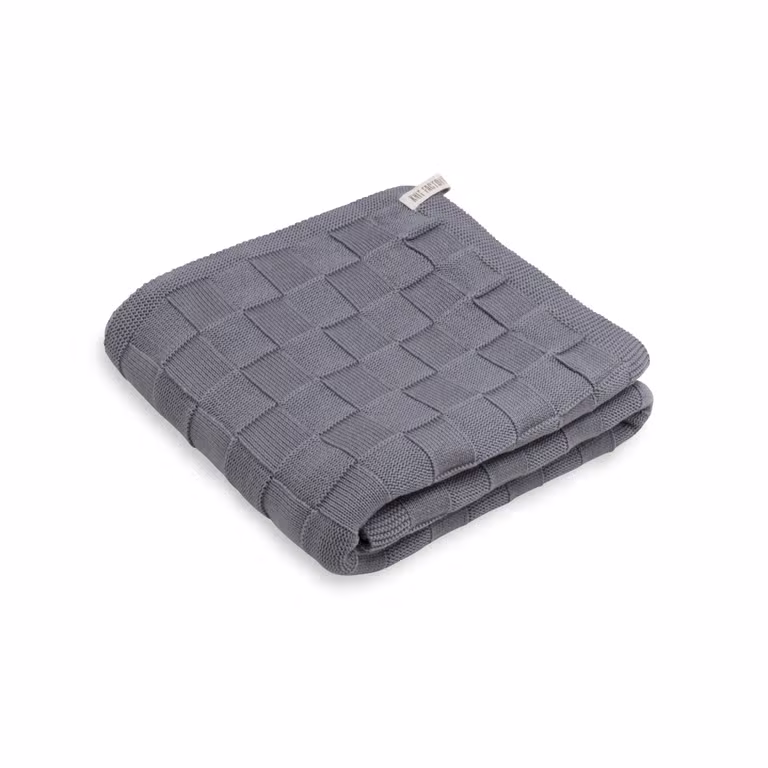 Ivy Premium Knitted Bath Towel Med Grey - 70x140