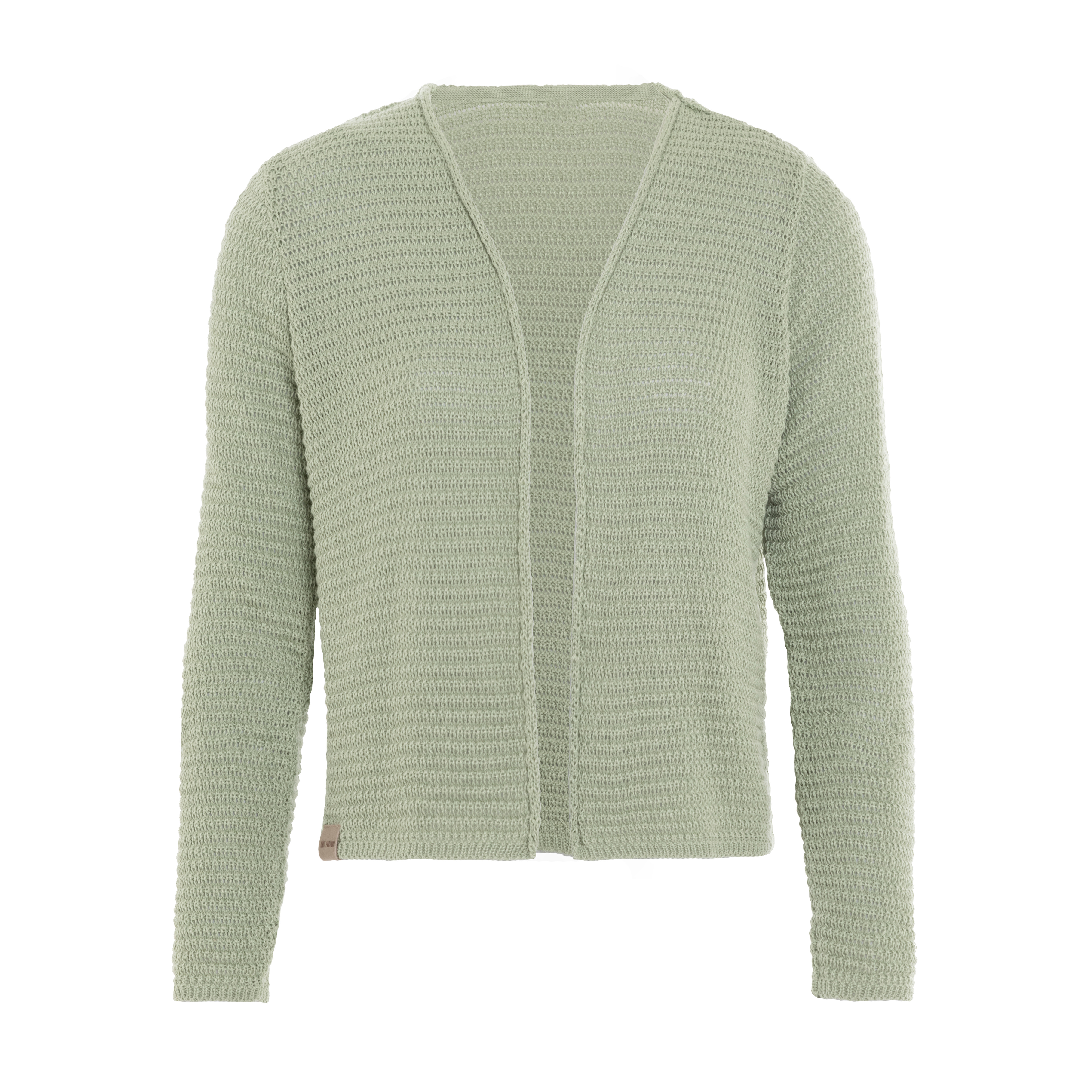 Isa Short Knitted Cardigan Sage Green - 36/38
