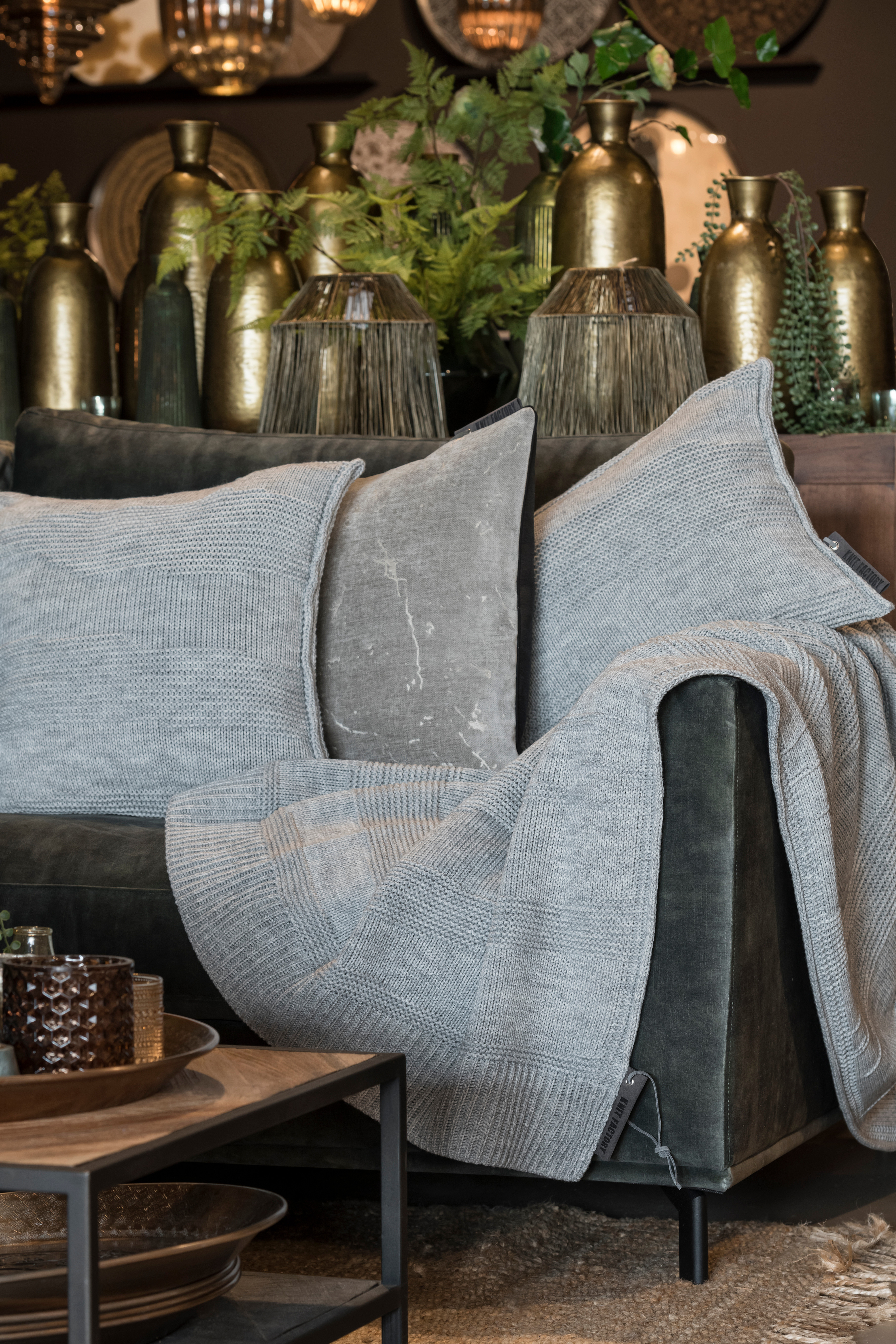 James Cushion Light Grey - 50x50