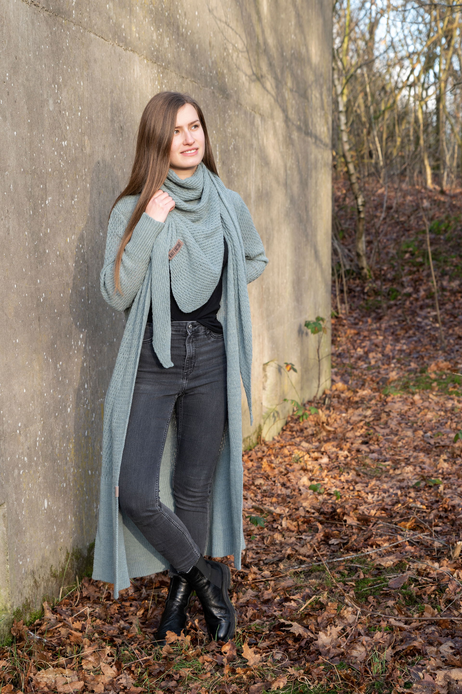 Gina Omslagdoek Stone Green