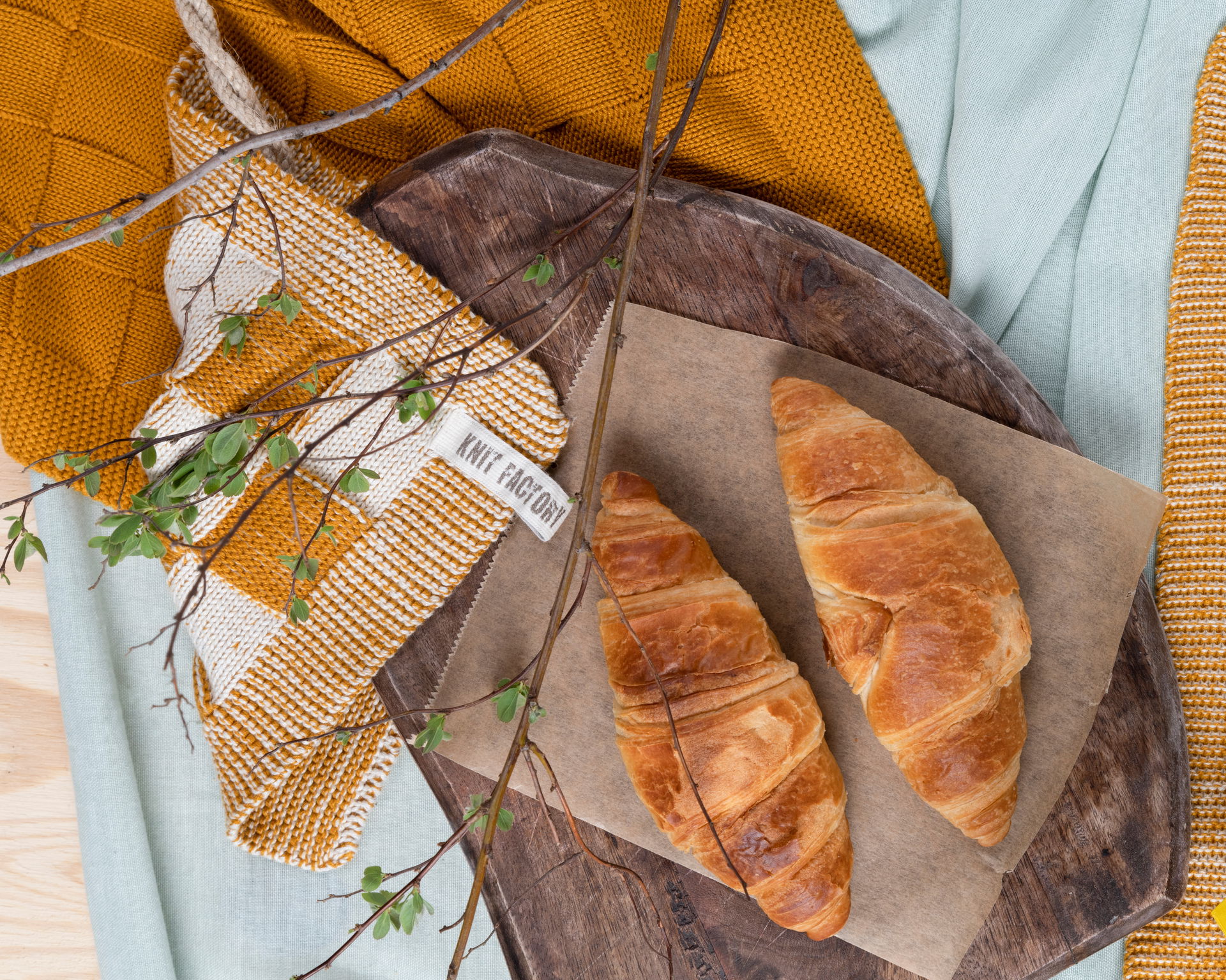 Torchon/Essuie Main Uni Ocre